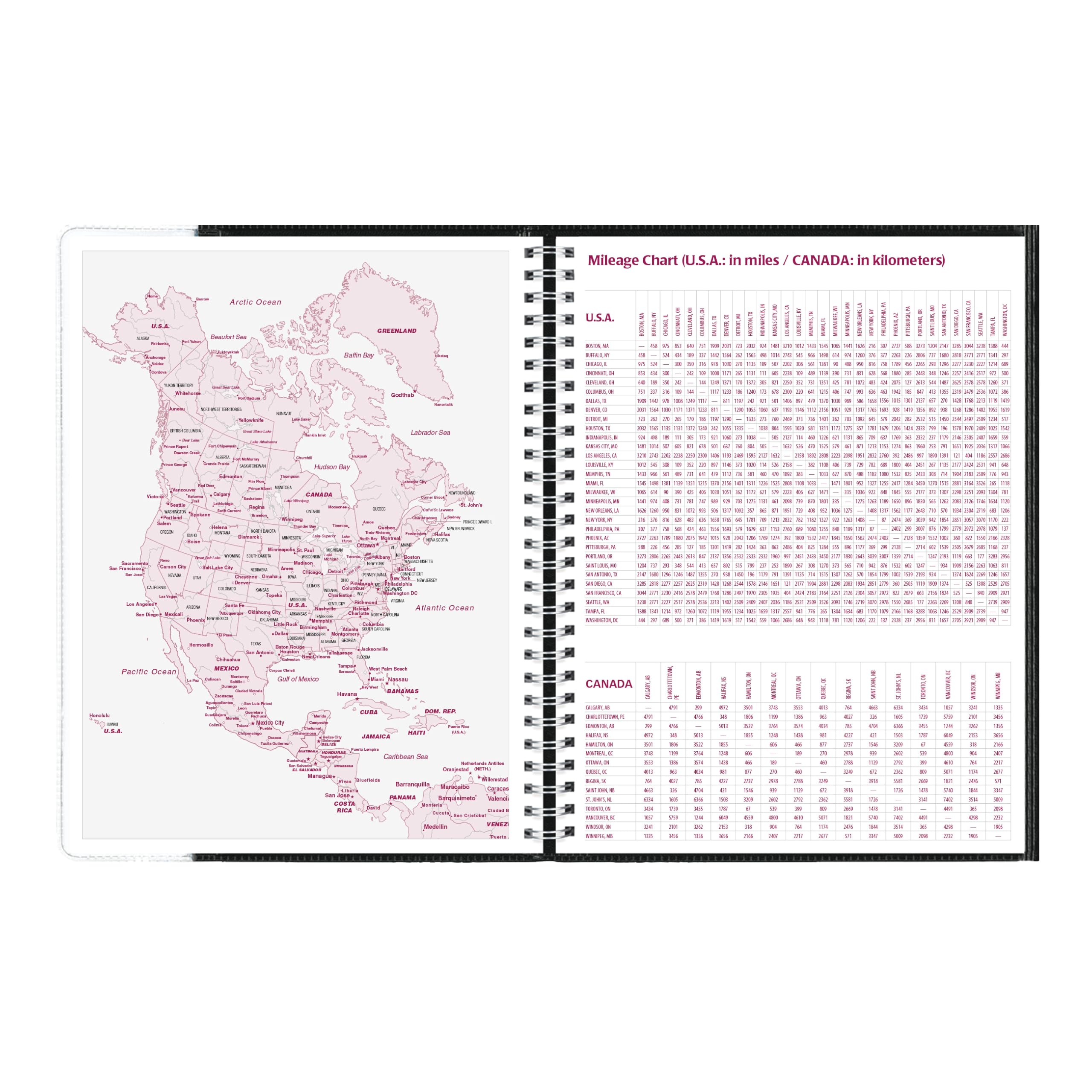Brownline® 2027 Pre-Vu™ Agenda Settimanale, Copertina Flessibile a Tre Pieghe, Rilegatura a Doppio Filo, Nero (CB925.BLK)