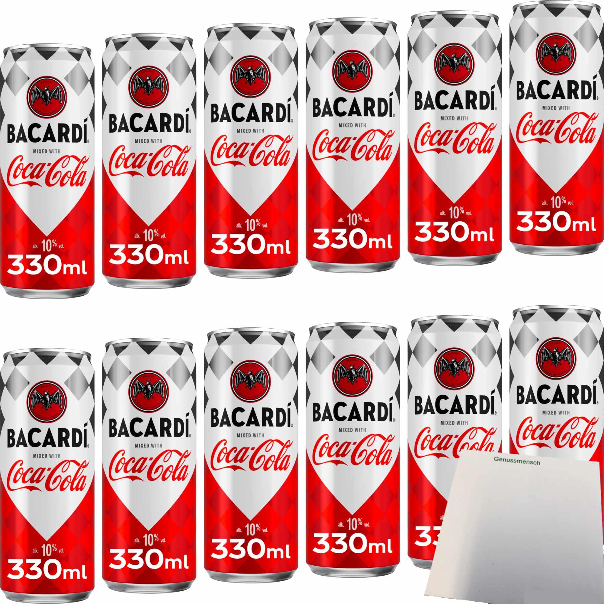 usy Bundle für Bacardi Coca Cola 10% Vol. (12x0,25L Dose) VPE + usy Block