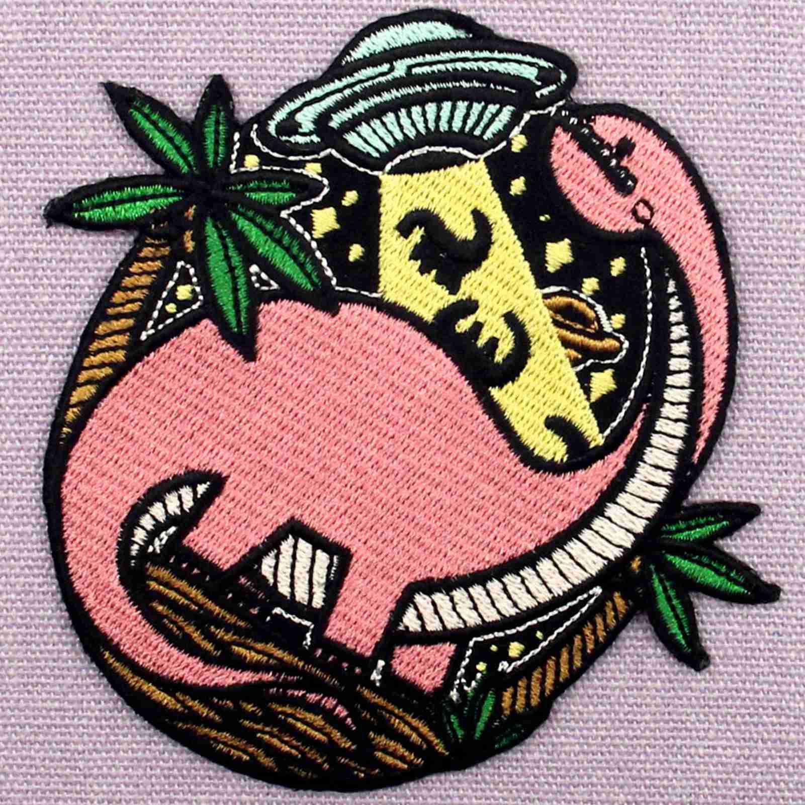 ZEGIN Patch Brodé En Forme De Chien Et Humain Ying Yang, à Coue Ou à