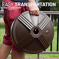 Vista 5 de US Weight Base de sombrilla duradera y rellenable para mesa de patio, capacidad de 50 libras, soporte ajustable resistente para sombrillas al aire