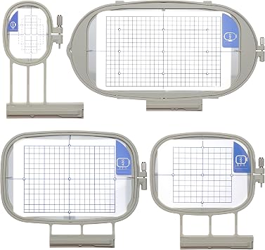 New brothread Embroidery Machine Hoop 4 in 1 Set (SA437+SA438+SA439+SA441) Compatible with Brother Innovis NQ3600D/3500D NQ1700E/1600E/1400E VE2200 4000D 1500D V7 V5 V3 BabyLock Ellegante/Aventura