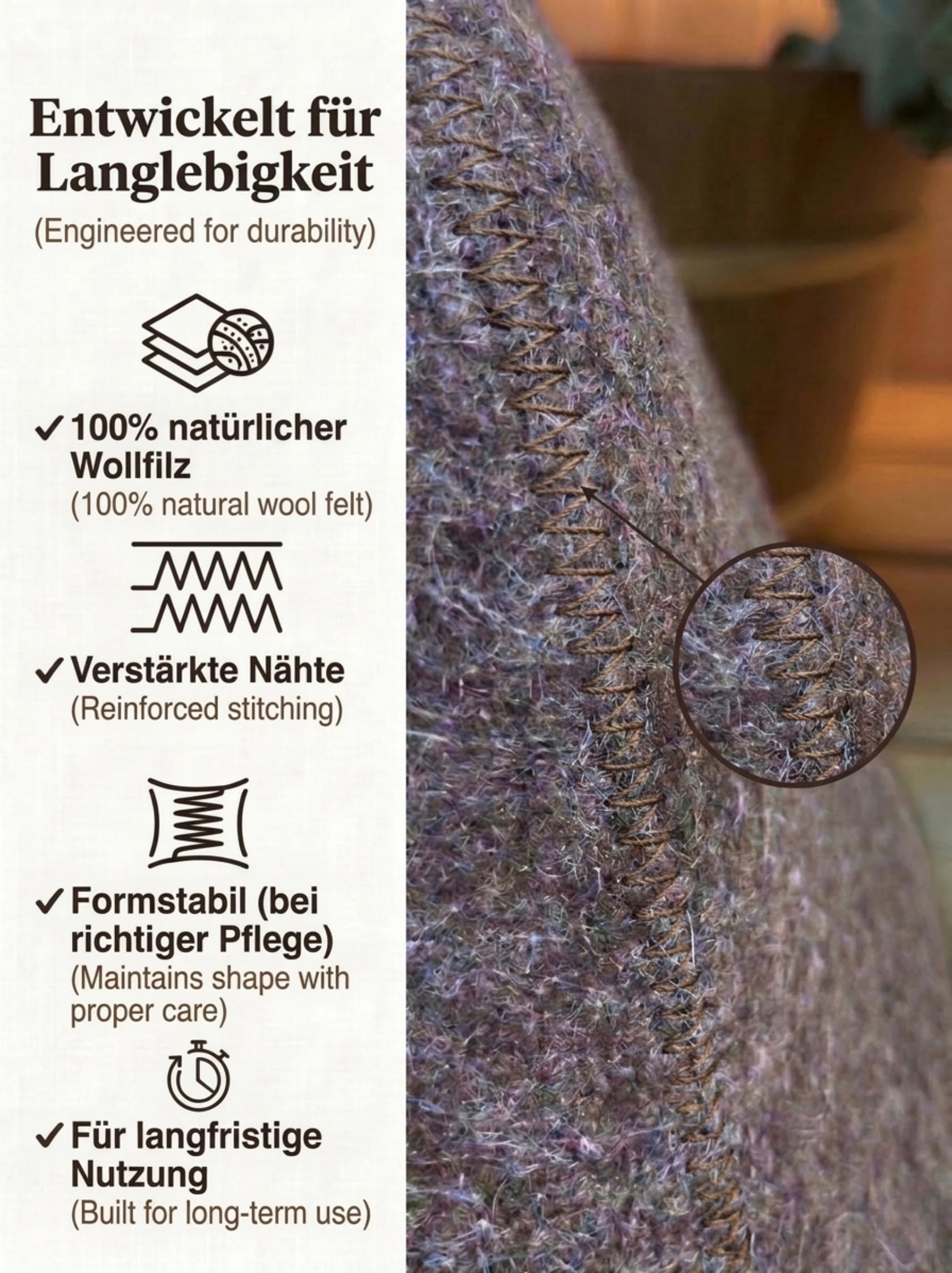 Saunahut 100% Wollfilz für Damen und Herren – Hitzeschutz, Naturmaterial, Mütze Filz Saunamütze