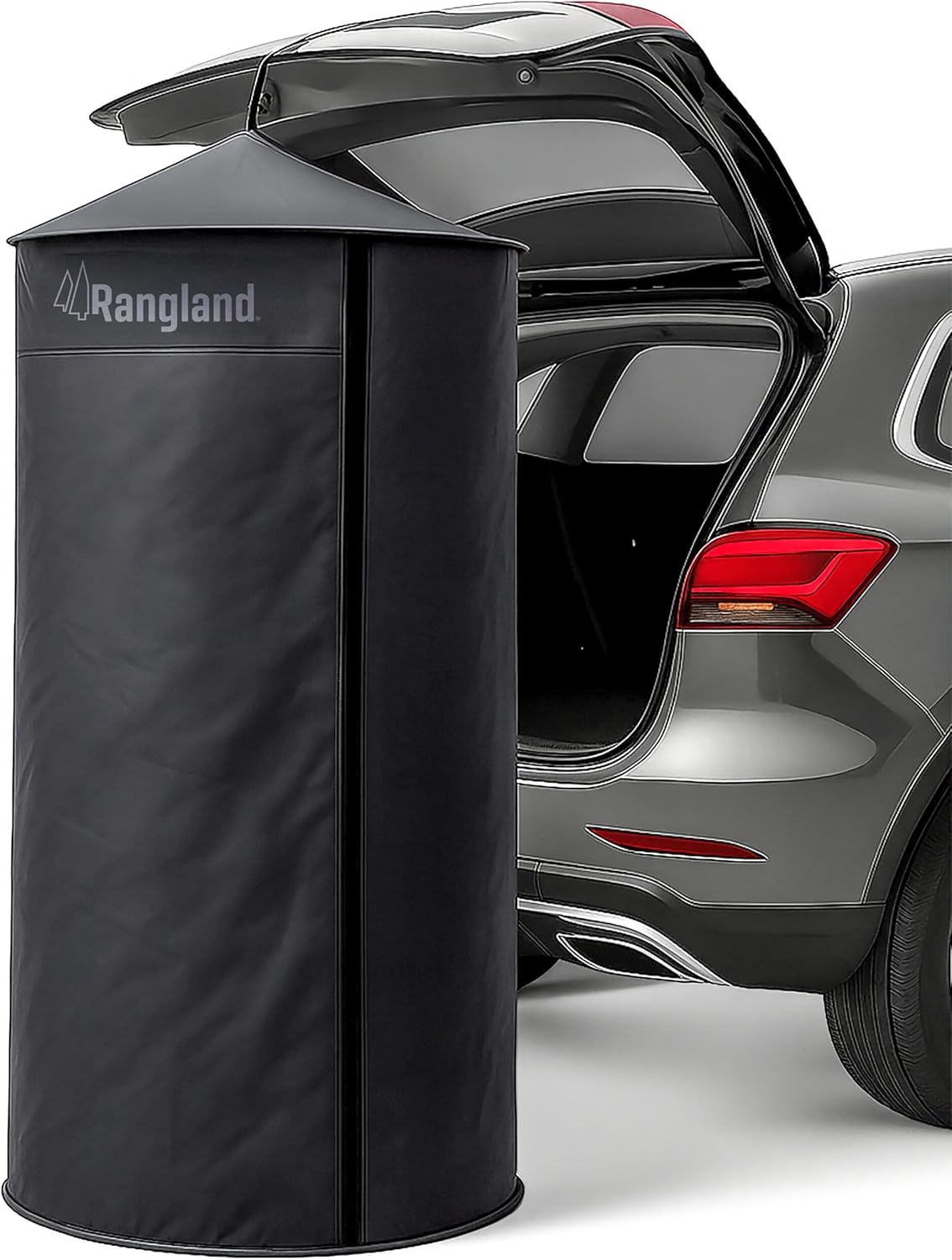 Portable Changing Room Tent - Instant Pop Up Privacy Pod with Suction Cup for SUV Liftgate, for Camping, Shower, Beach and Toilet Stall (Carrying Bag Included) (Black)