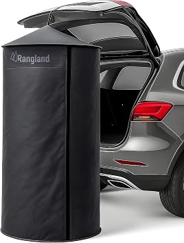 Portable Dressing Room Tent - Instant Pop Up Privacy Pod with Suction Cup for SUV Liftgate, Camping, Shower, Beach, Toilet Stall with Carry Bag Black