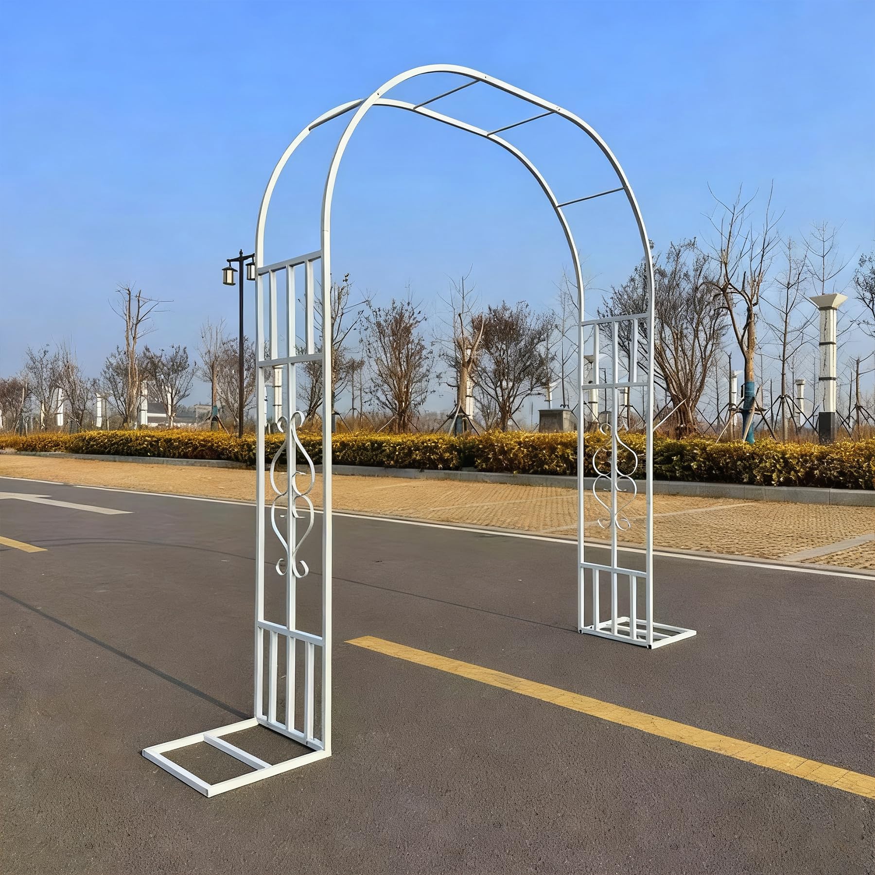 Arche de Jardin en Métal Arche Jardin pour RosiersSupport pour Plantes Grimpantes & Rosiers – Arceau métallique résistant aux intempéries –Facile à Assembler(L180xW40xH230cm)
