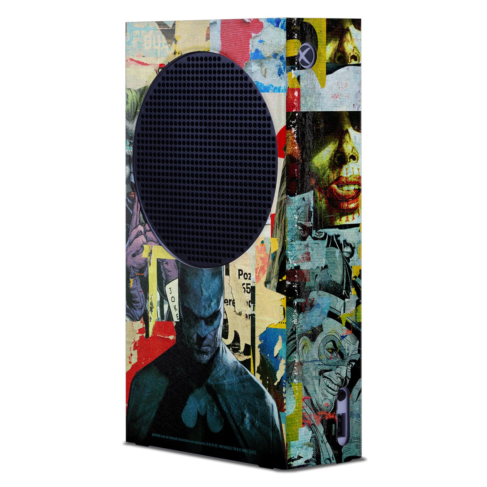 Head Case Designs Officially Licensed Batman DC Comics Torn Collage Logos And Comic Book Game Console Wrap Case Cover Compatible With Xbox Series S Console