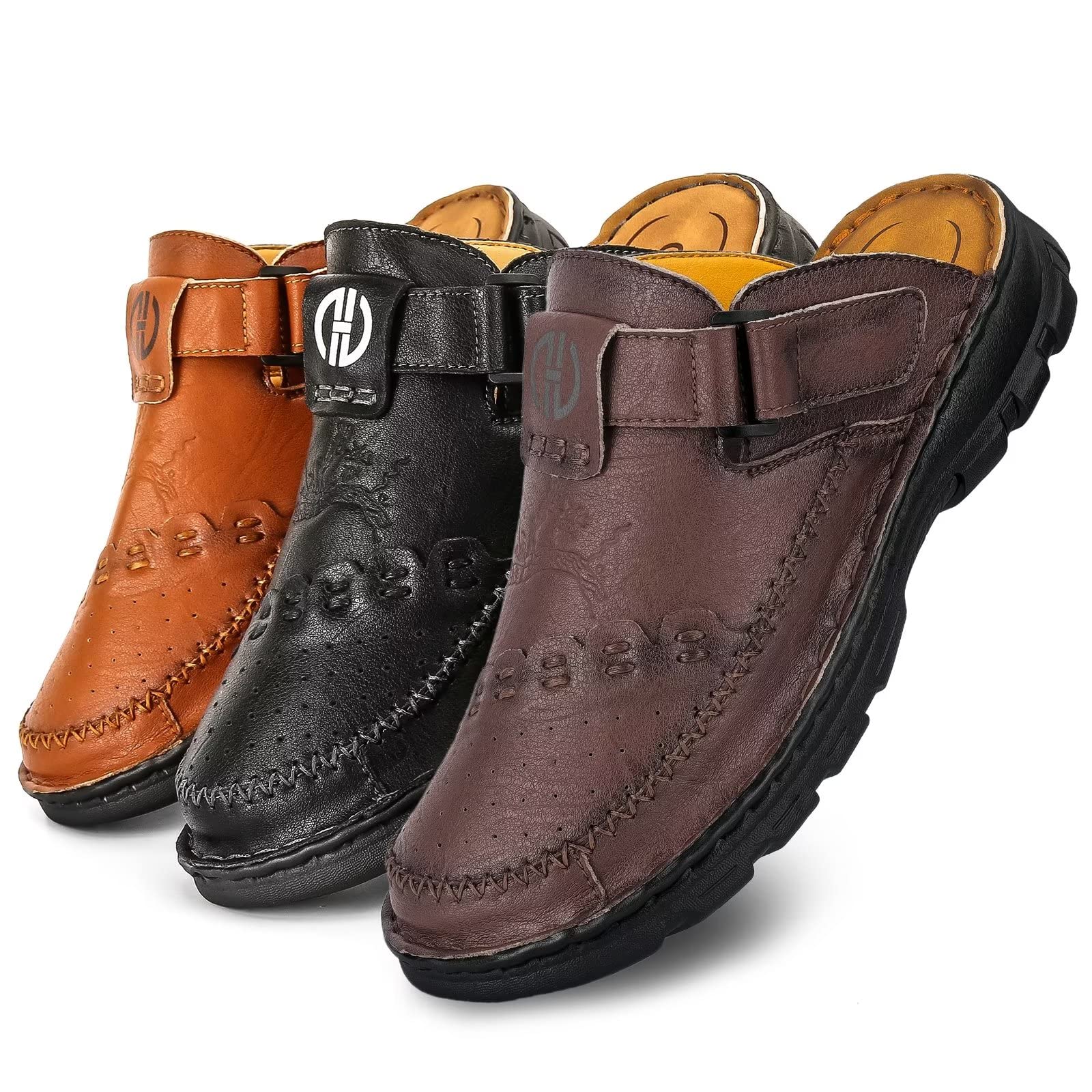 Mules Hombre Piel Verano Sandalias