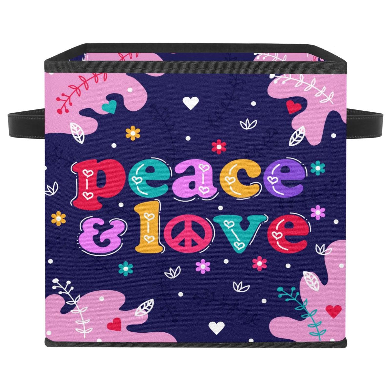 Boîte de rangement pliable tissu cube pour jouets et livres