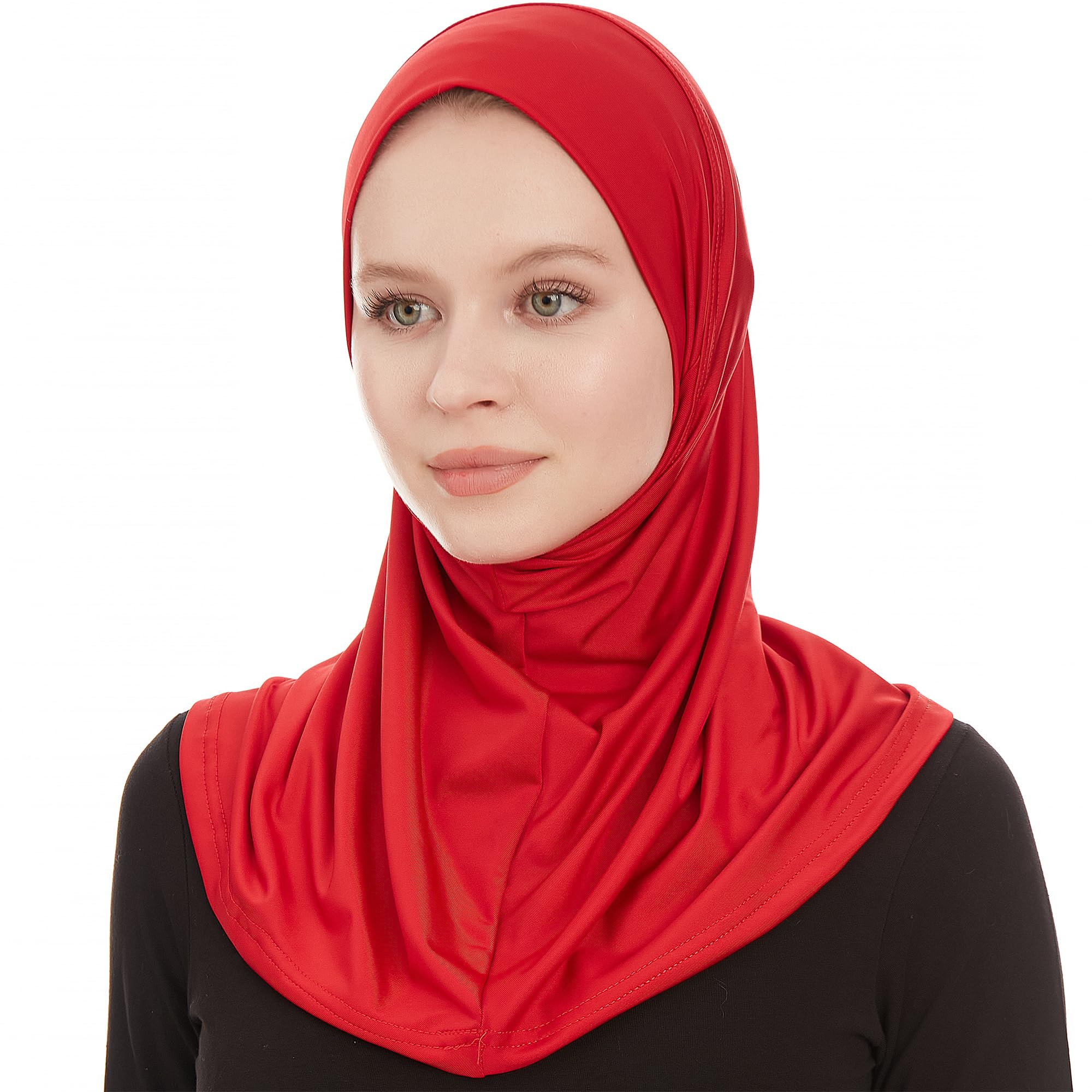 Plain Ready To Wear Hijab for Women – Amira One Piece Hijab - Muslim Instant Jersey Hijab – Soft Jersey One Piece Hijab Scarf