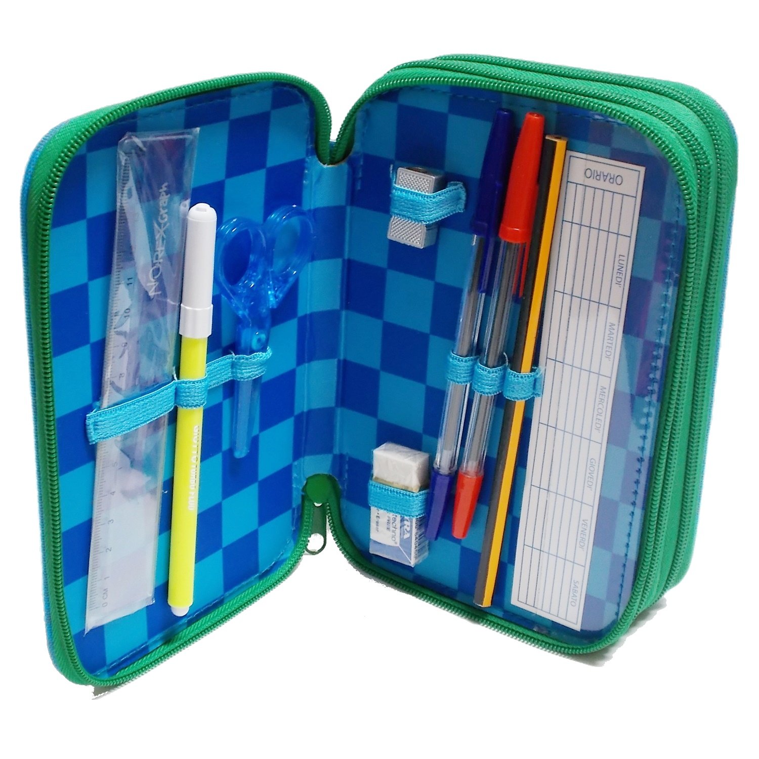 Astuccio Scuola Tartarughe Ninja - 3 Zip Con 44 Pezzi, Matite, Pennarelli, Penne E Accessori - Foto 10