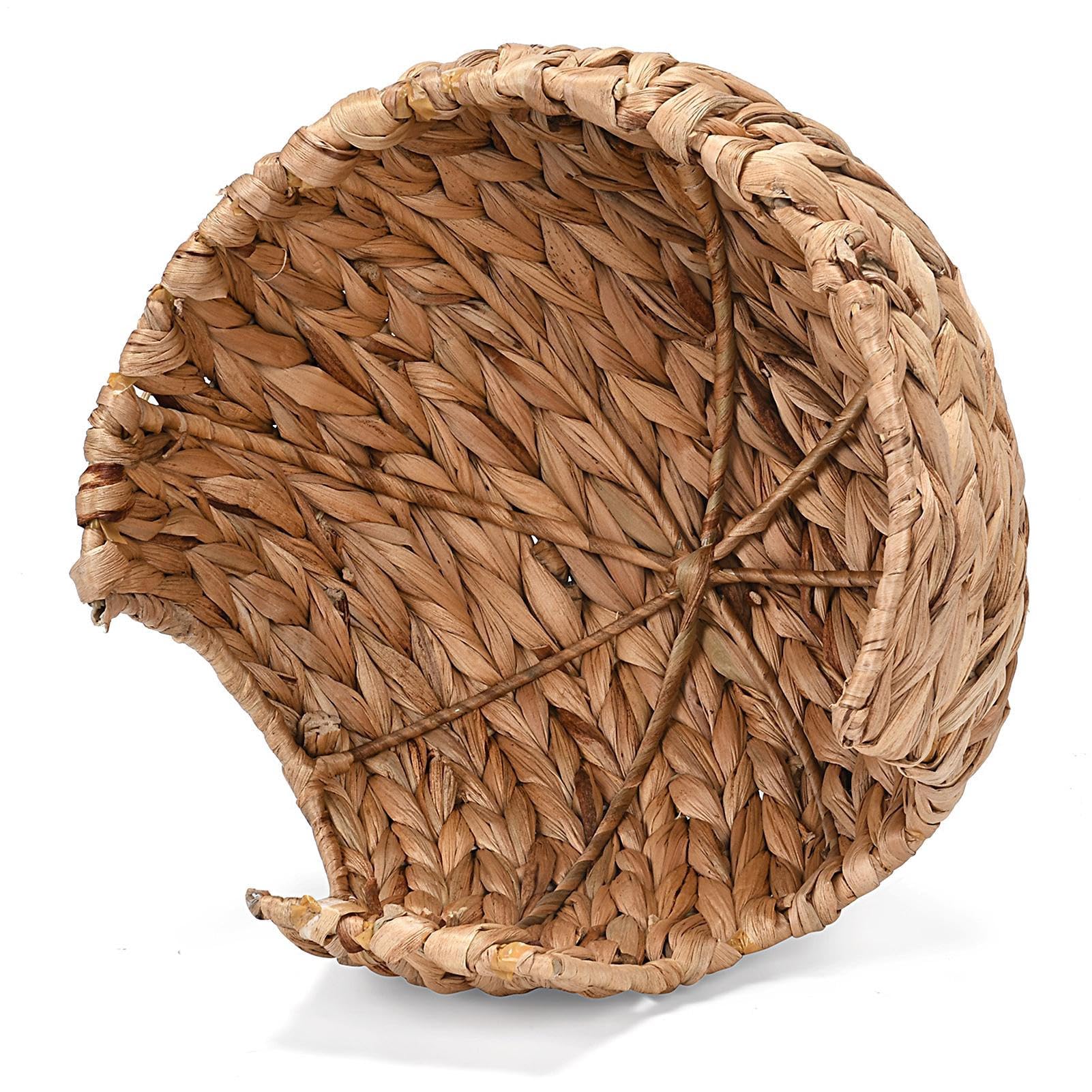 Rabbit Playhouse - Grass Mat House, Natural Chew Toy with Soft Comfortable Interior, Sturdy Safe Small Pet Hideaway for Rabbits, Hamsters, Guinea Pigs | Multi Purpose Indoor Outdoor Play and R