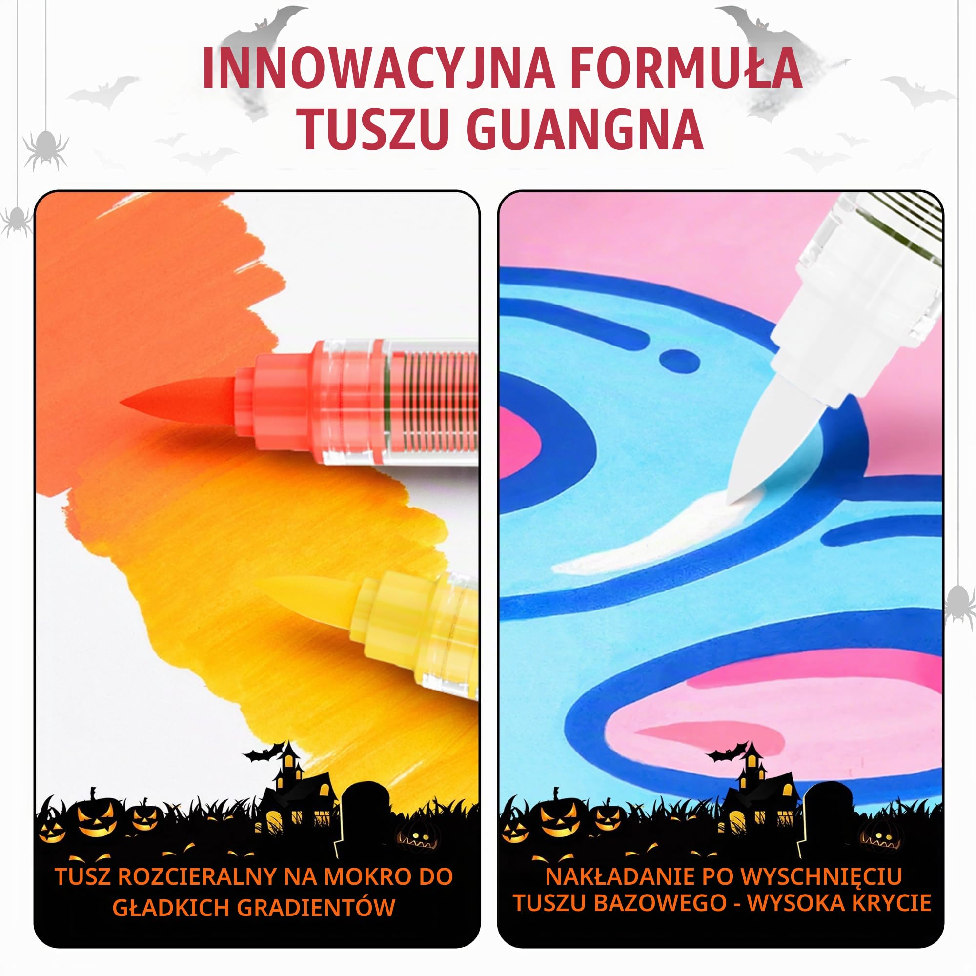 Guangna Zestaw markerów akrylowych, 240 kolorów, do materiału, płótna, szkła, drewna i papieru