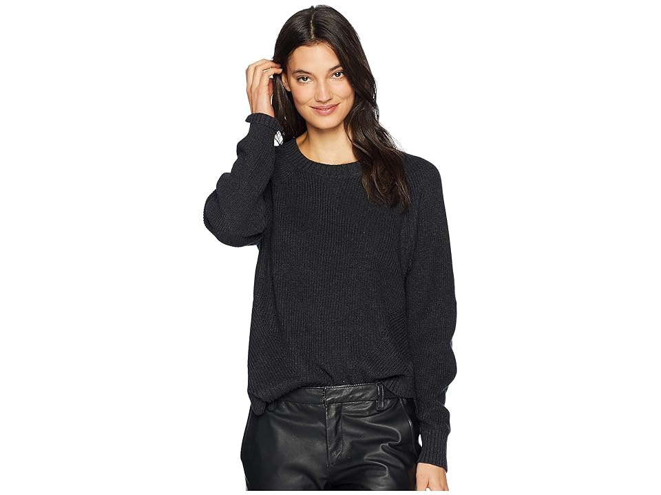 

Michael Stars Cotton Knits Crew Neck Pullover (Charcoal) Women's Clothing, Gray