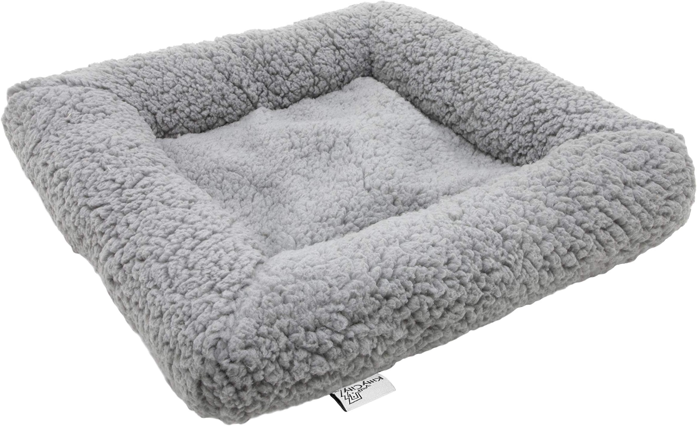 Kitty City Large Cat Bed, Stackable Cat Cube, Indoor Cat House/Cat Condo, Cat Scratcher, Cushion, Gray (CM-10035-CS01)