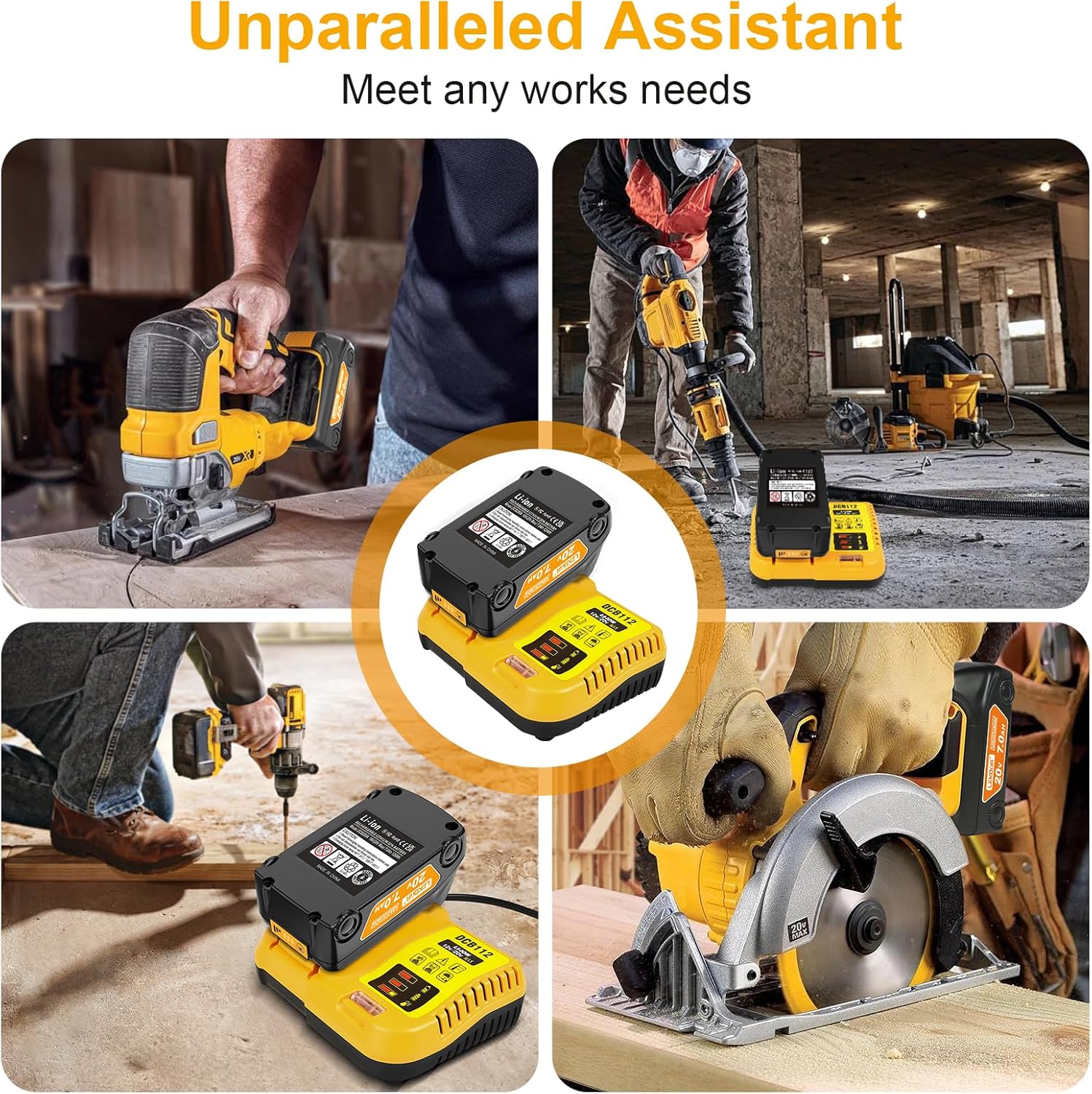 Upgraded 7.0Ah Replacement for Dewalt 20V Battery with DCB112 Battery Charger Combo - Image 6