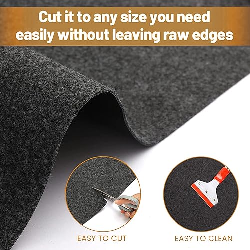 Miniatura 5 de Tapete para jacuzzis, 74 x 72 pulgadas, extra grande, protector de suelo absorbente para bañera de hidromasaje, respaldo antideslizante e