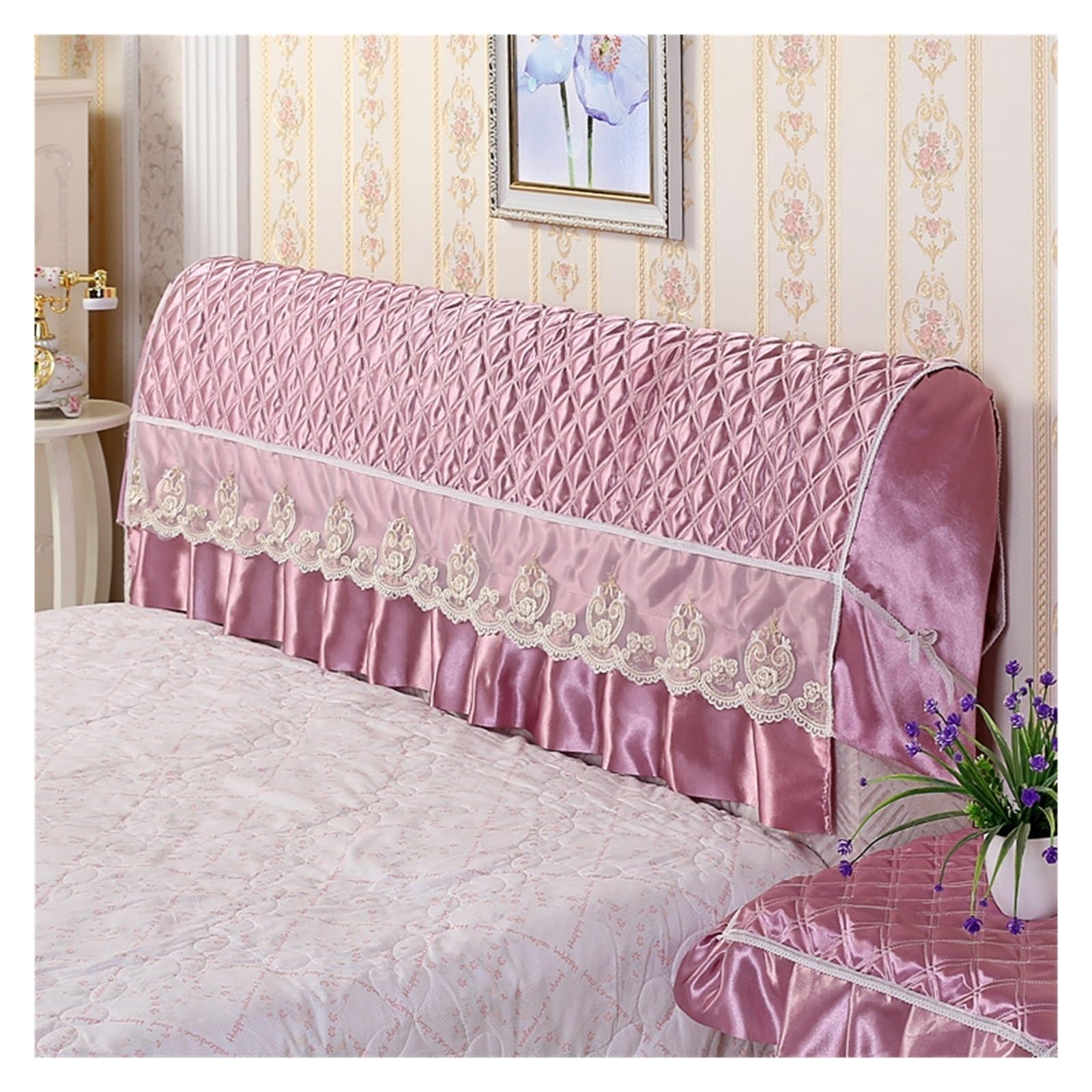 Cubierta de protección del cabecero para renovar cama de cuero desgastada morada