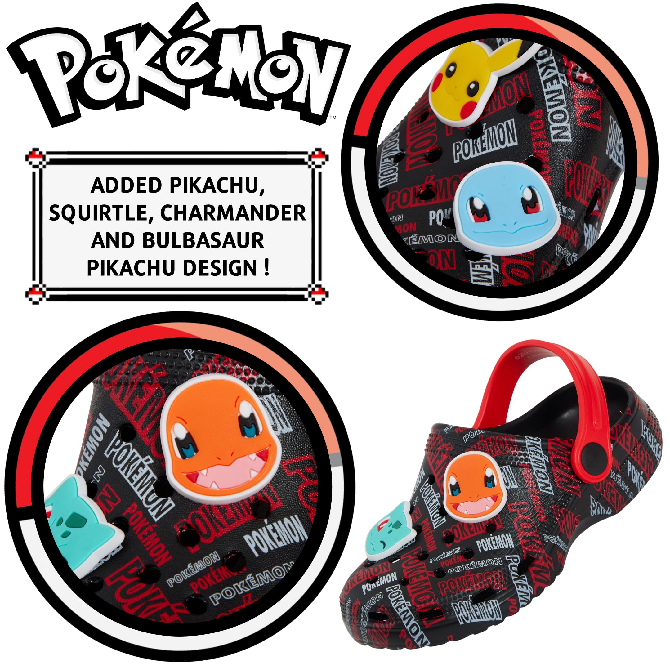 Pokemon chodaki z zawieszkami, dziewczęce, chłopcy, sandały, letnie suwaki z paskiem na kostkę, wakacyjne buty plażowe