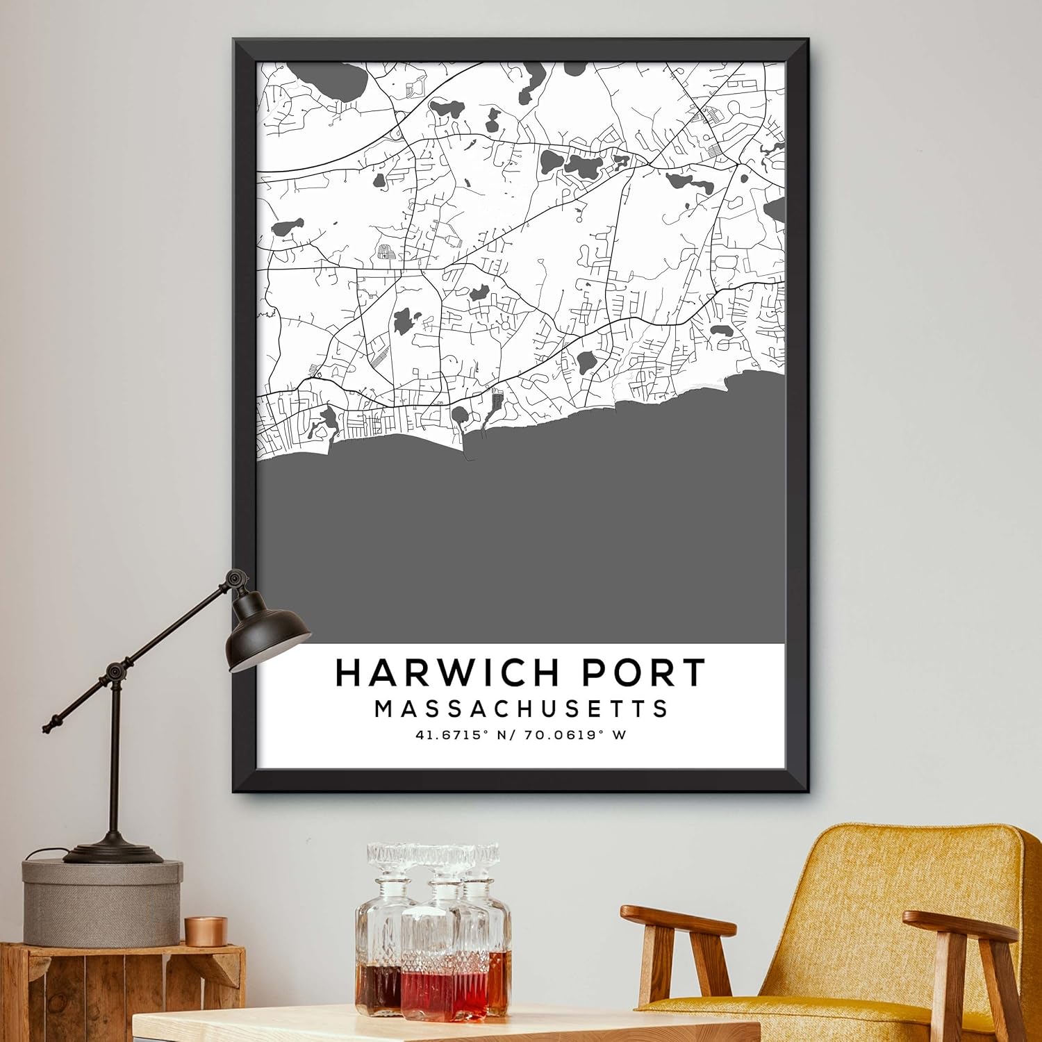 Map of Harwich Port, Massachusetts, Light 2 (8x10)
