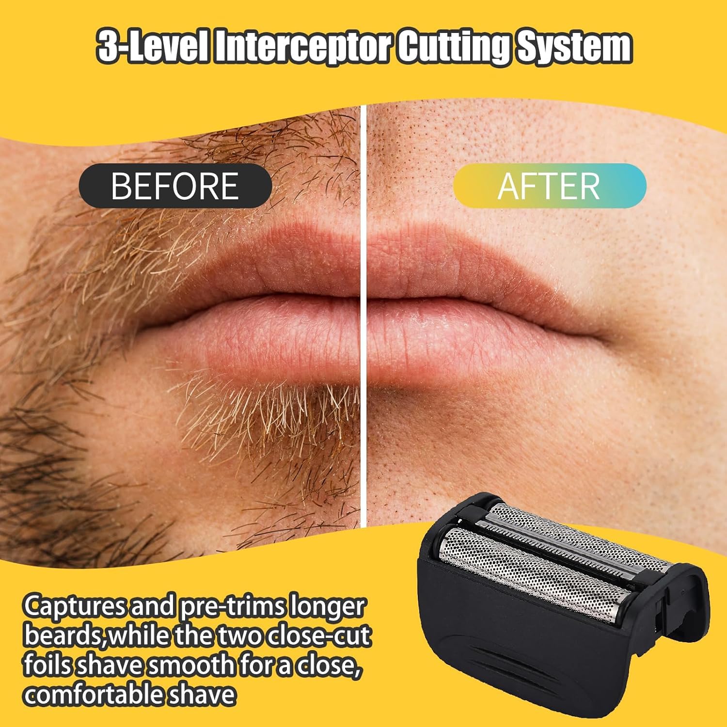 Tête de rechange et lame de coupe pour rasoir Remington SPF-PF | modèle PF7400 et PF7500 (noir, 2 paquet)