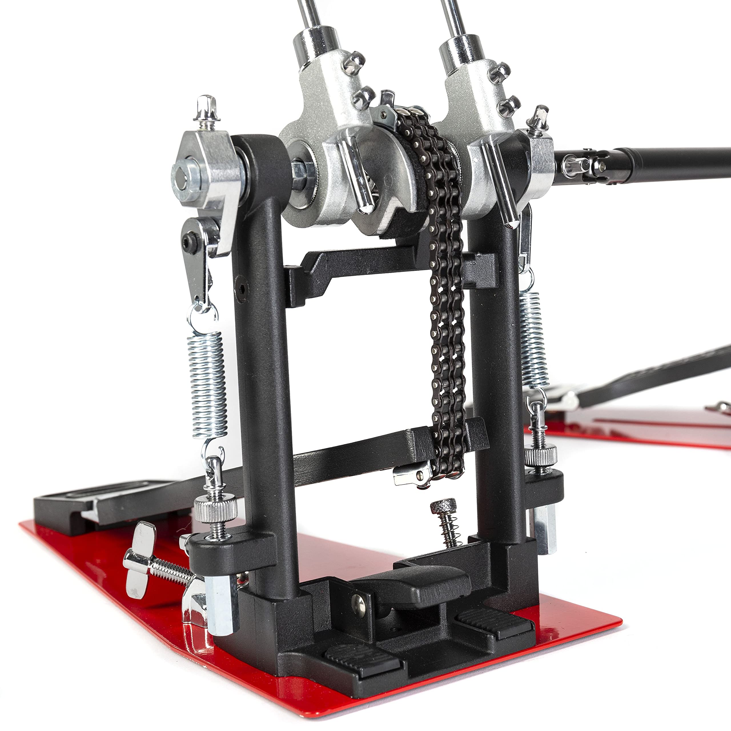 Fame Double Pedal DFP9001, Double Bass, Double Kick Pedal, Drum Hardware, Felt Beater, Adjustable Spring Tension Musical Instruments & DJ