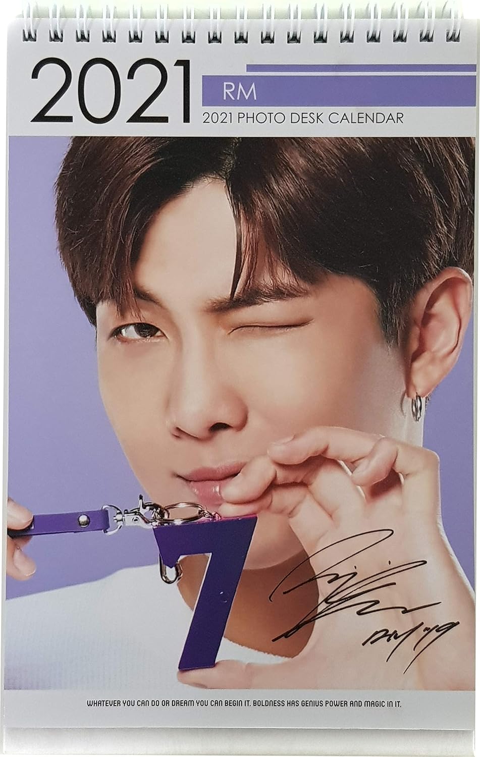 BTS Desk Calendar 20212022 with Stickers Set (RAP MONSTER Bts Desk Calendar 2025