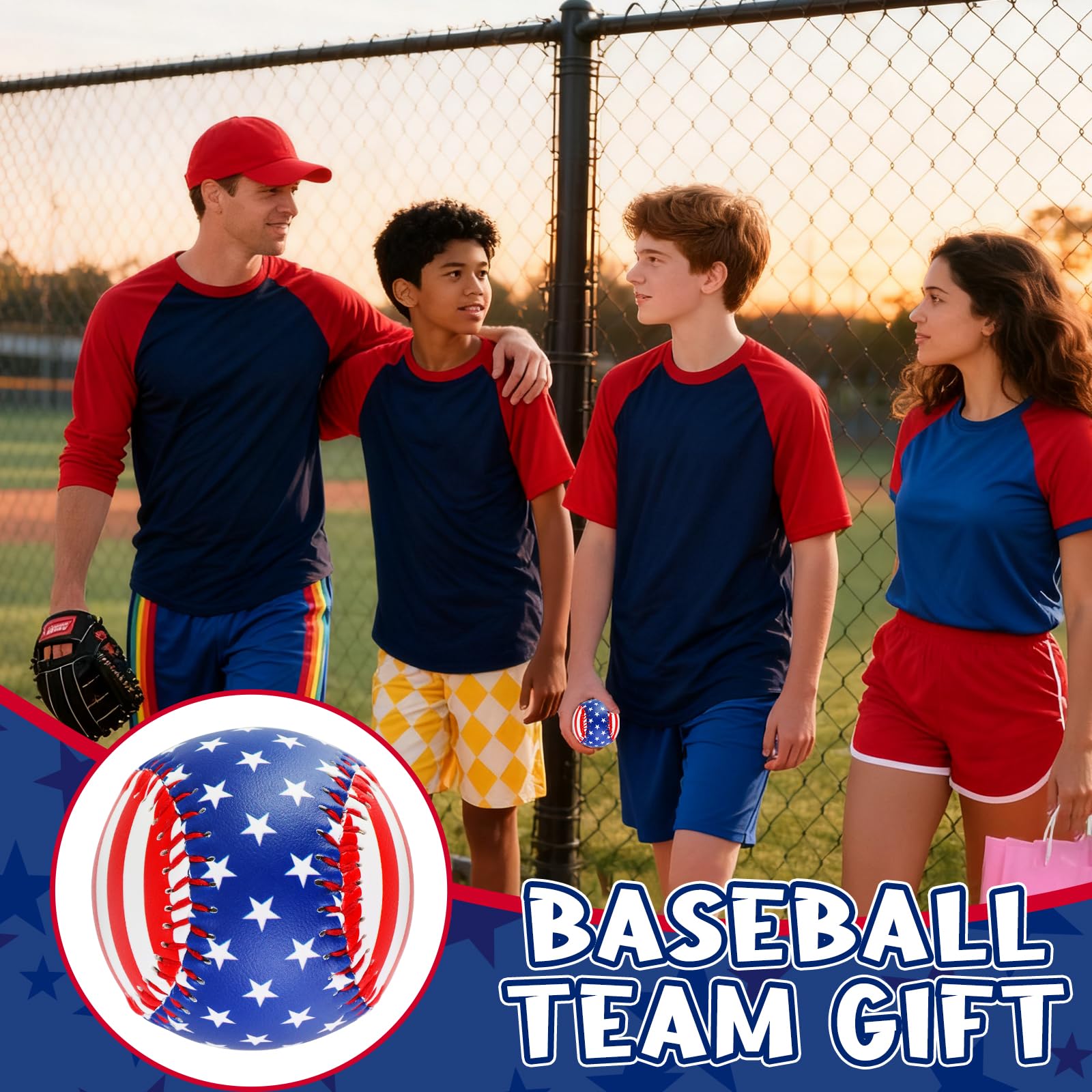 Baseballball, 22,9 cm, Standardgröße, Baseball, Lifestyle, niedliches Design, PVC, für Übungstraining, Schlagen, Schule, Liga, Turnier, Abschlussfeier, für Spieler, Trainer, Geschenke