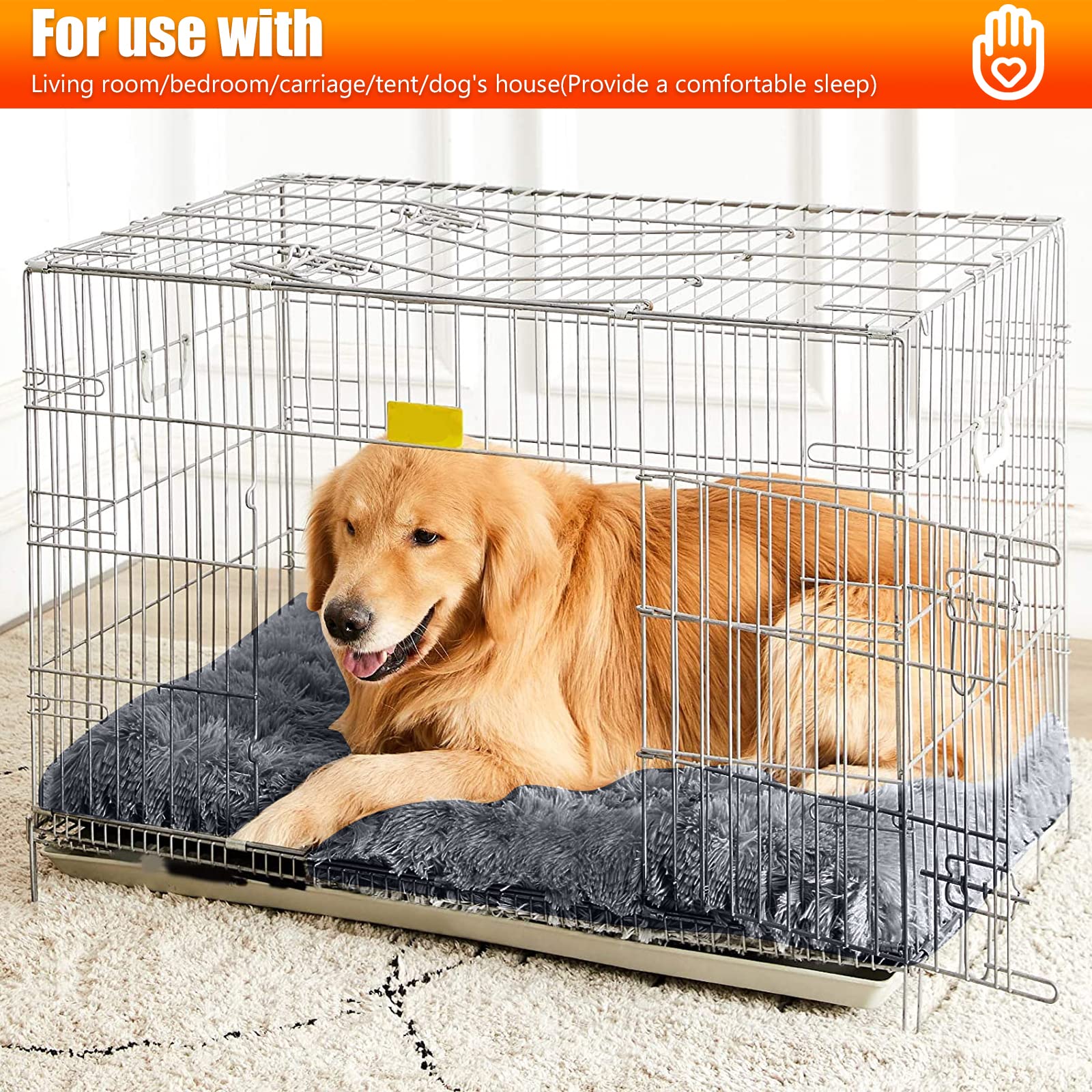 PETCUTE Materassino Cane,Letto per Cani con Rivestimento Sfoderabile,Caldo Morbido Soffice Cuccia Cane per Grande Media Piccola Cani e Gatti, Lavabile Cuscino Antiscivolo Lettino per Animali Domestici
