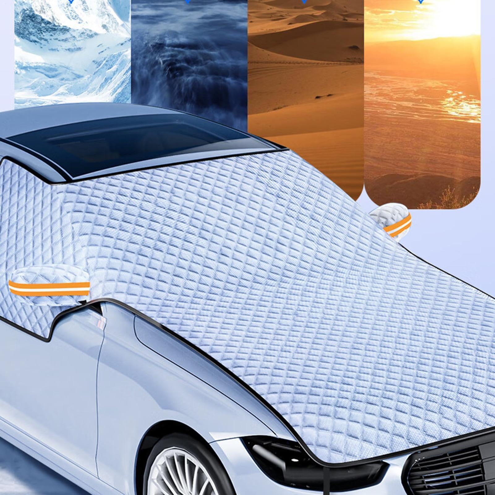 Genérico Protezione antigelo per parabrezza, 300 x 200 x 150 cm, universale, resistente alle intemperie, kit di protezione solare, isolamento termico