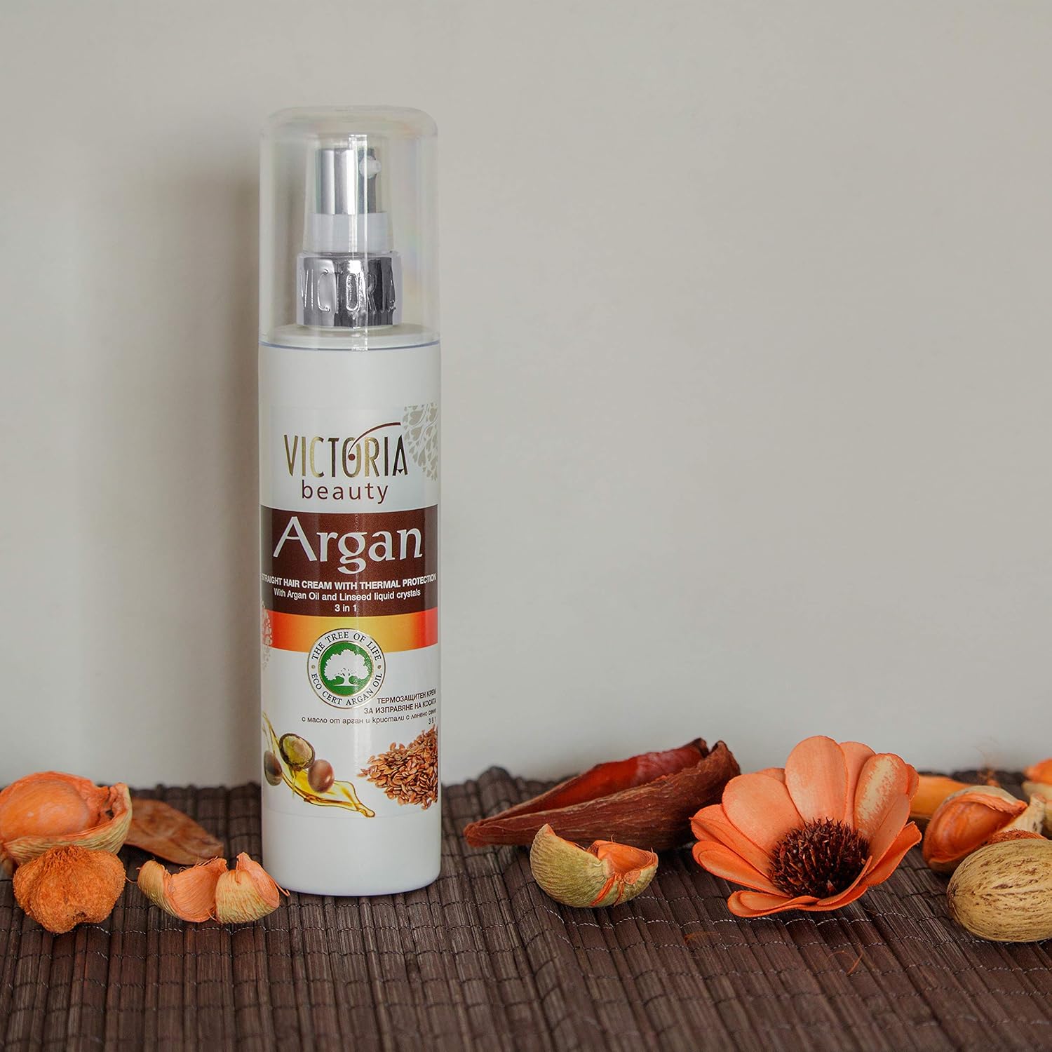 Straight Hair Cream with Thermal Protection 3 in 1 - Smooth and Protects Nourishes and moisturises Adds Glossy Shine by Victoria Beauty