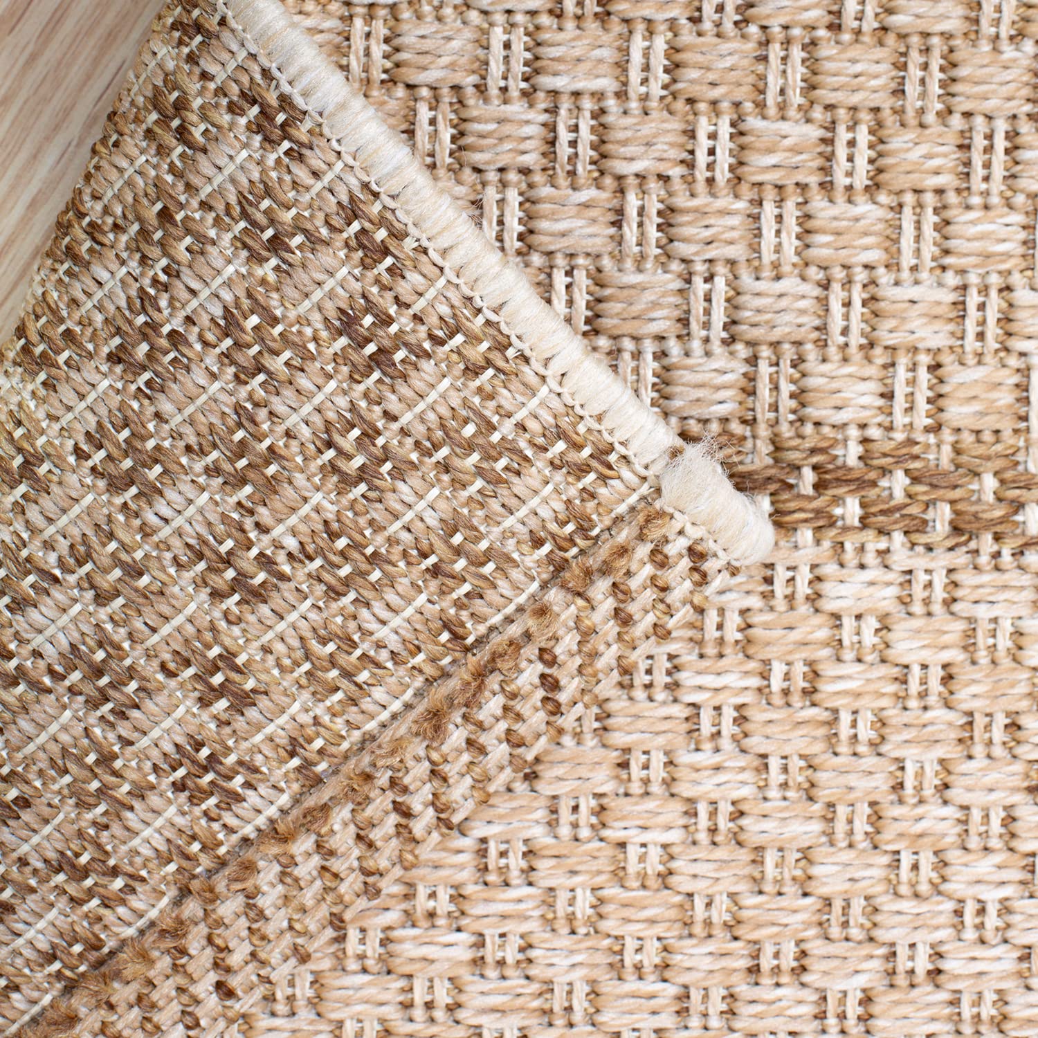 Intérieur/extérieur Artless Rim Tapis Beige 160 x 230 cm