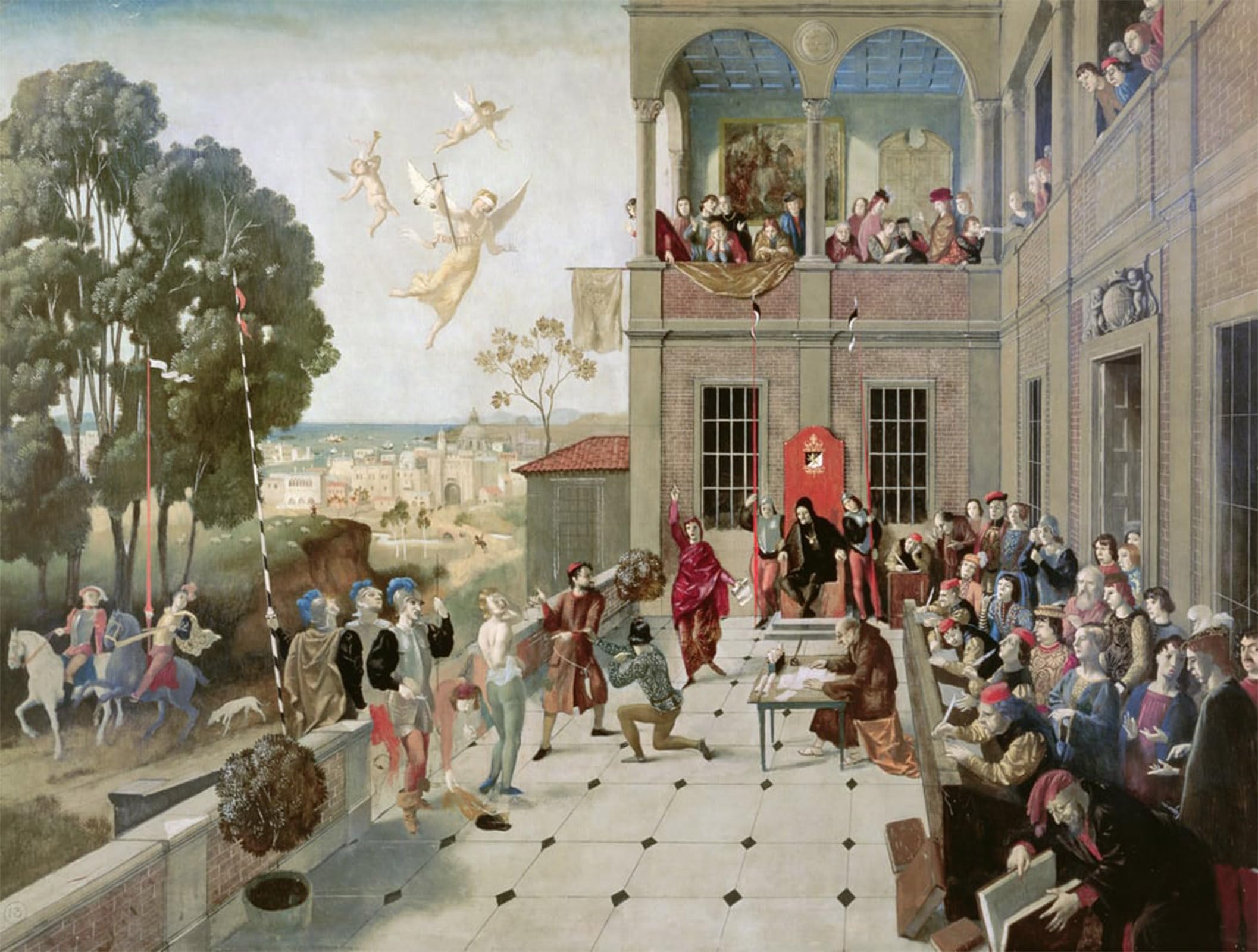 Lienzo decorativo para pared de El mercader de Venecia, cuadro vintage de 60x90cm para casa 5