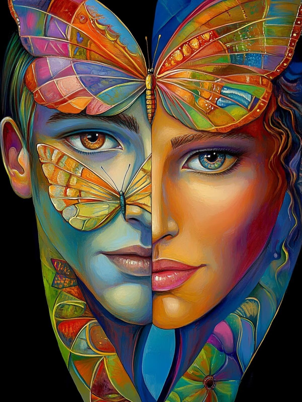 Diamond Painting Adulti Astratto Rotondo Diamond Painting 100x135cm a-2882 | Mariposa Diamond Painting Kit Completo, Dimensioni Diamantini Crystal Art, Hobby Creativi Adulti Decorazioni da Parete e Casa