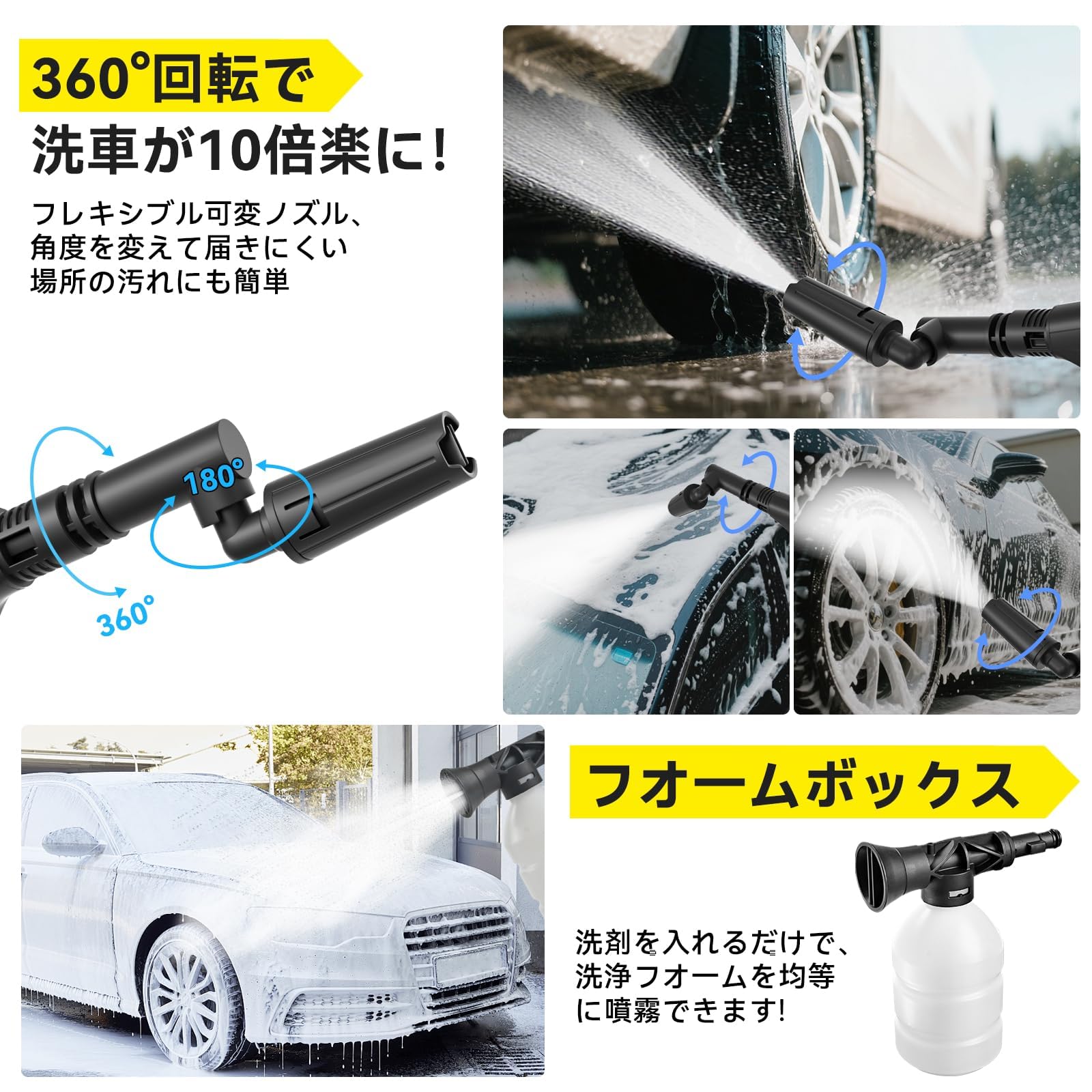 Amazon | 【折りたたみ式で業界最高8MPa・2026年新登場】 高圧洗浄機 