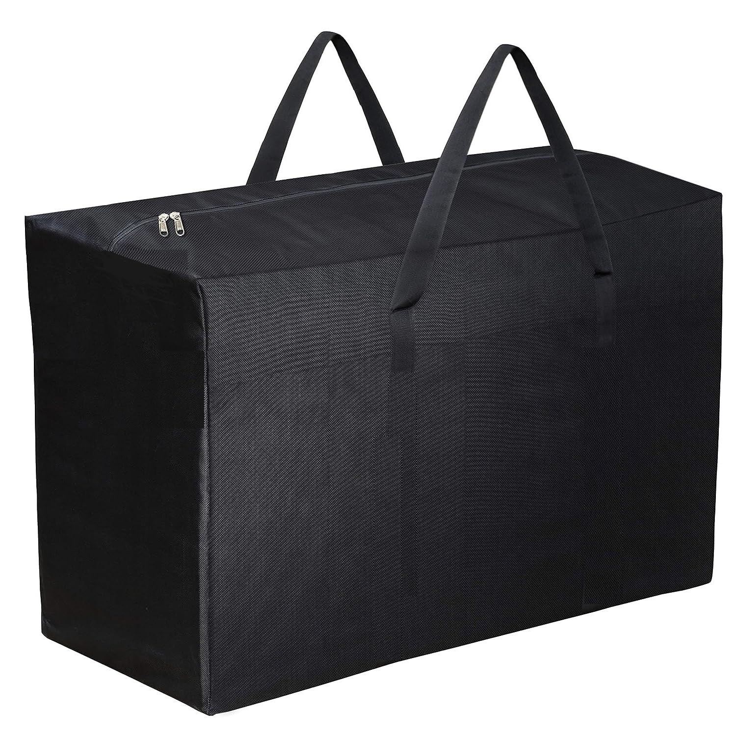 HIMART Multi-Purpose Extra Large Storage Bag/Blankets/Clothes Storage Organizer Rectangular box with Zipper and Handle. (Black color, 62 x 34 x 40 cm) (Pack of -1)-image-30