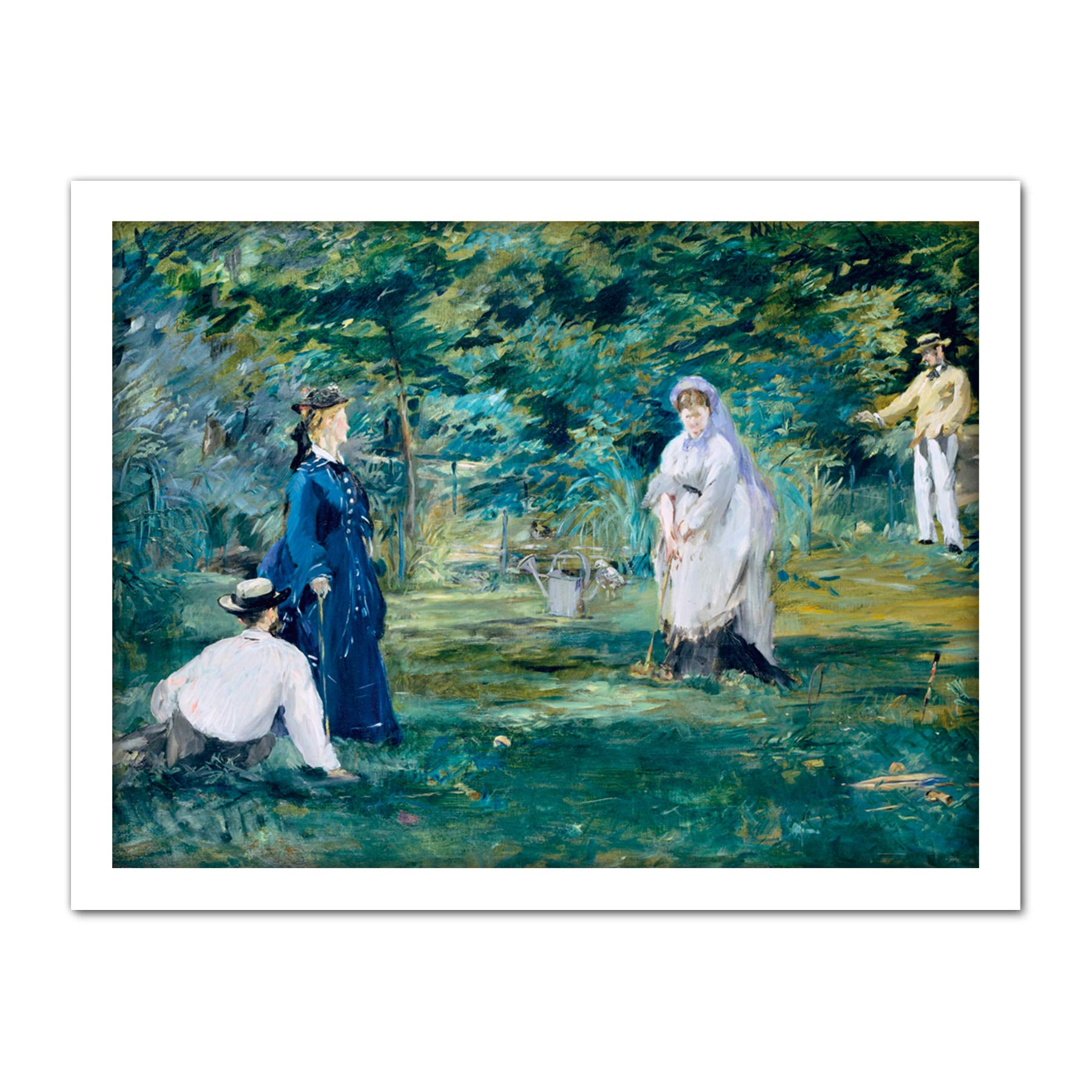 Edouard Manet A Game Of Croquet Large Framed Art Print Poster Wall Decor 18x24