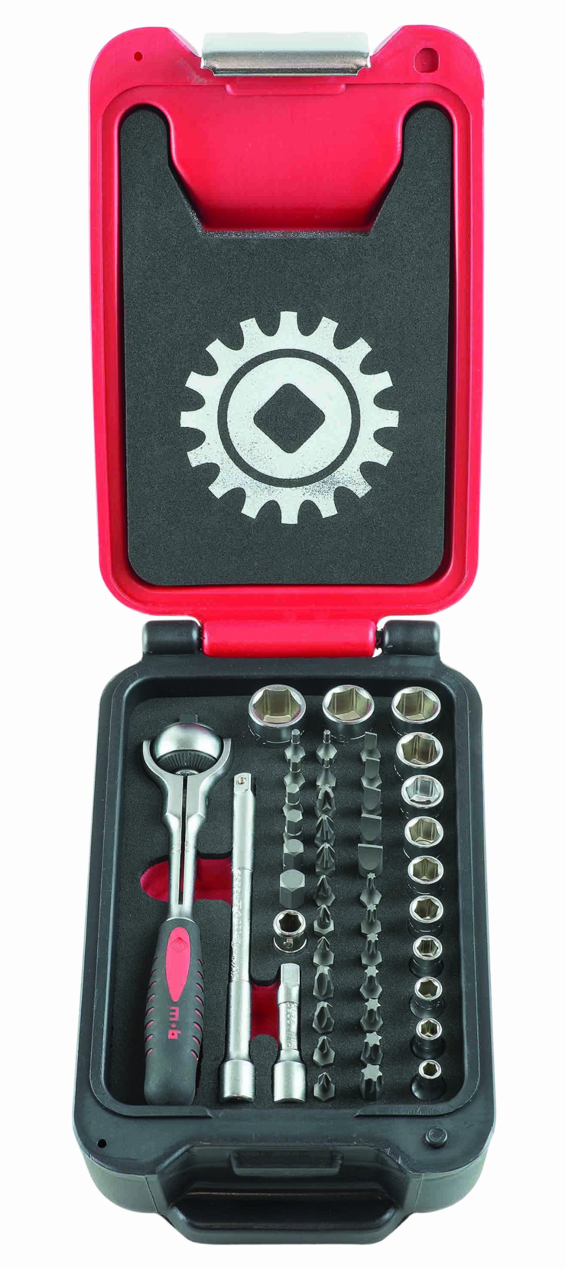 MOB Outillage 9416046101 Coffret de Cliquet Rotatif 1/​4'' 46 pièces