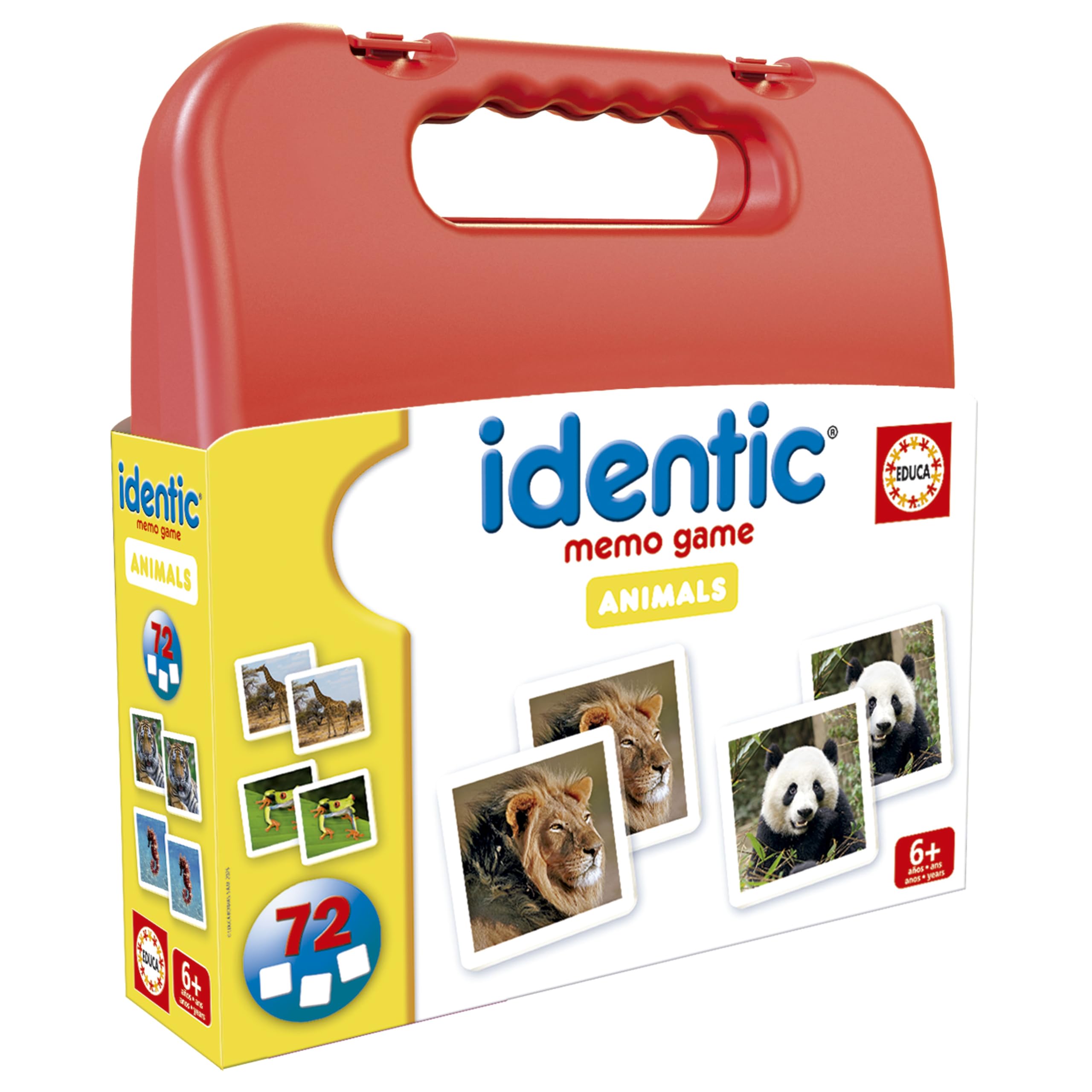 Educa - Identic Animals Educational Memory Game for Babies with 72 Cards. Find the Couples and Train Basic Skills such as Visual Acuuity, Attention and Memory. Ages 3+ (20317)