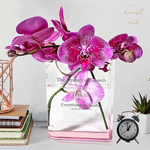 Miniatura 2 de Florero de libro para flores, jarrón de acrílico para flores, jarrones de libros, jarrón transparente para libros, jarrón con forma de libro,