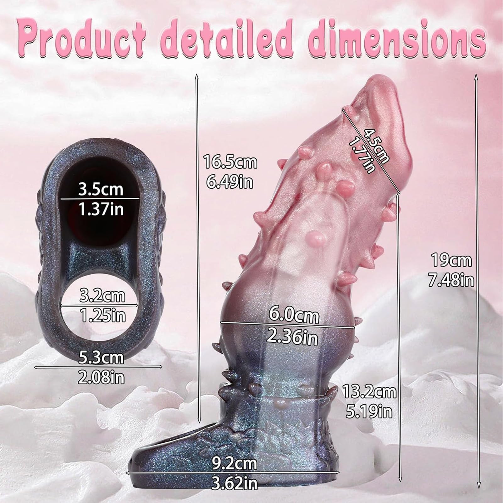 Manica for pene mostro, manica for pene cani fantasy | Preservativo morbido a spillo con anello in silicone, guaina riutilizzabile potenziamento del cazzo in silicone maschile