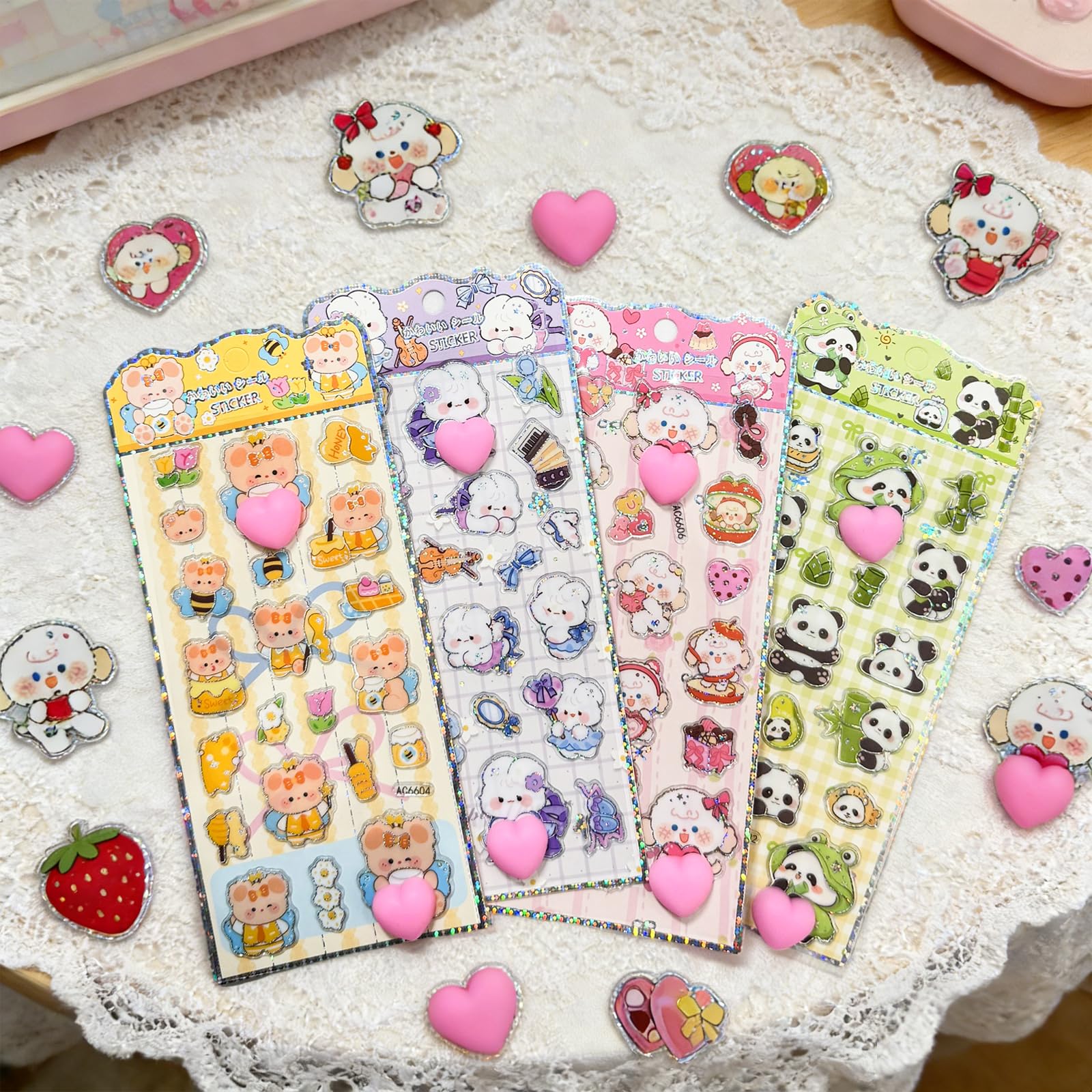 【新販・ハート形状プニョプニョシール】 ぷにぷにシール おけつシール ぷるぷる…