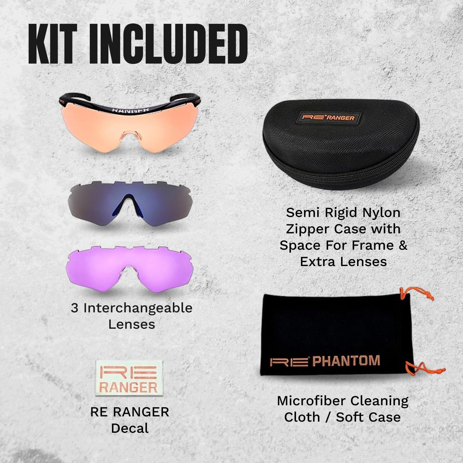 Randolph Eyewear Phantom 2.0 Shooting Glasses for Men or Women – Interchangeable Lens Protective Eyewear Shooting Glasses Set