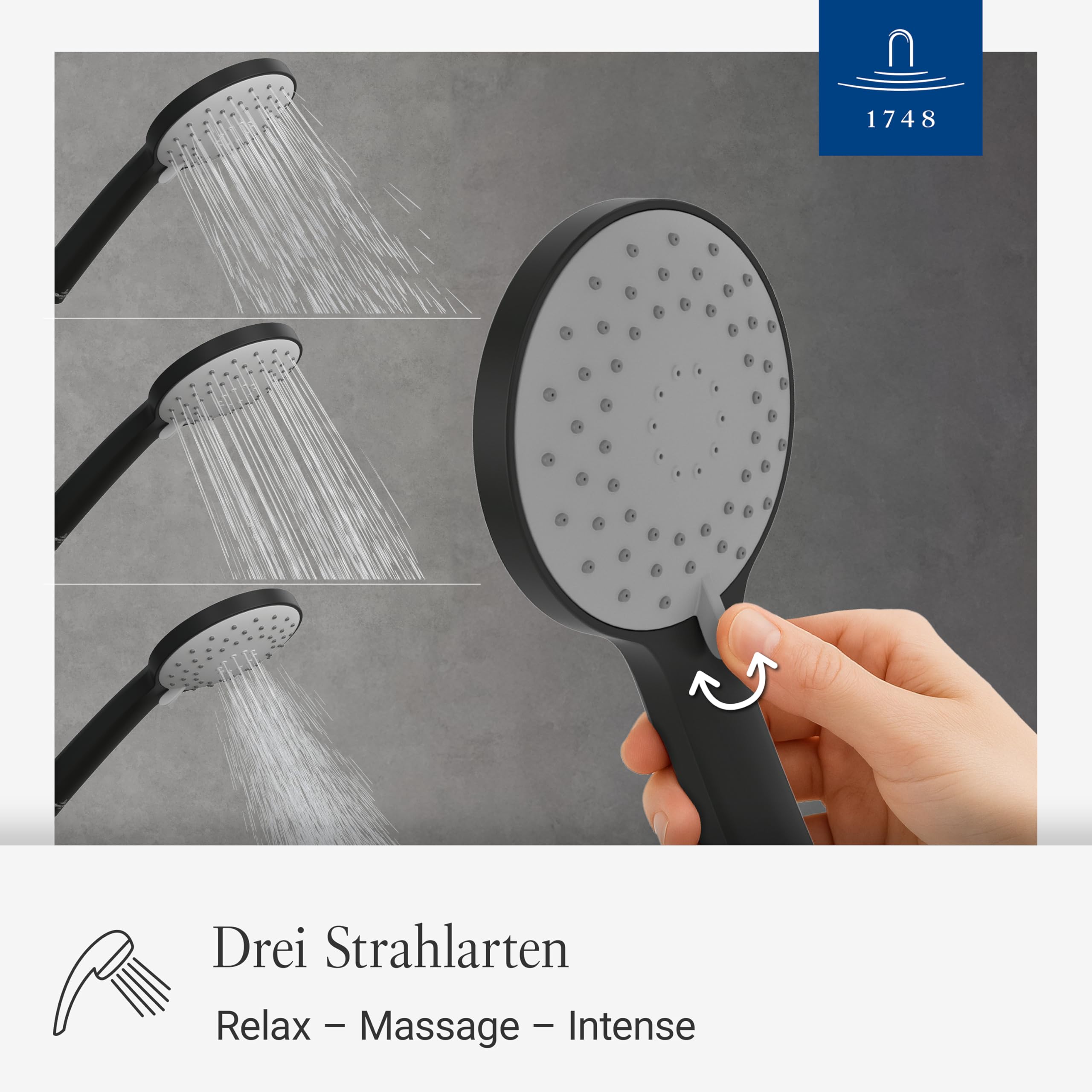 Villeroy & Boch Universal Showers Handbrause – Schwarz Matt