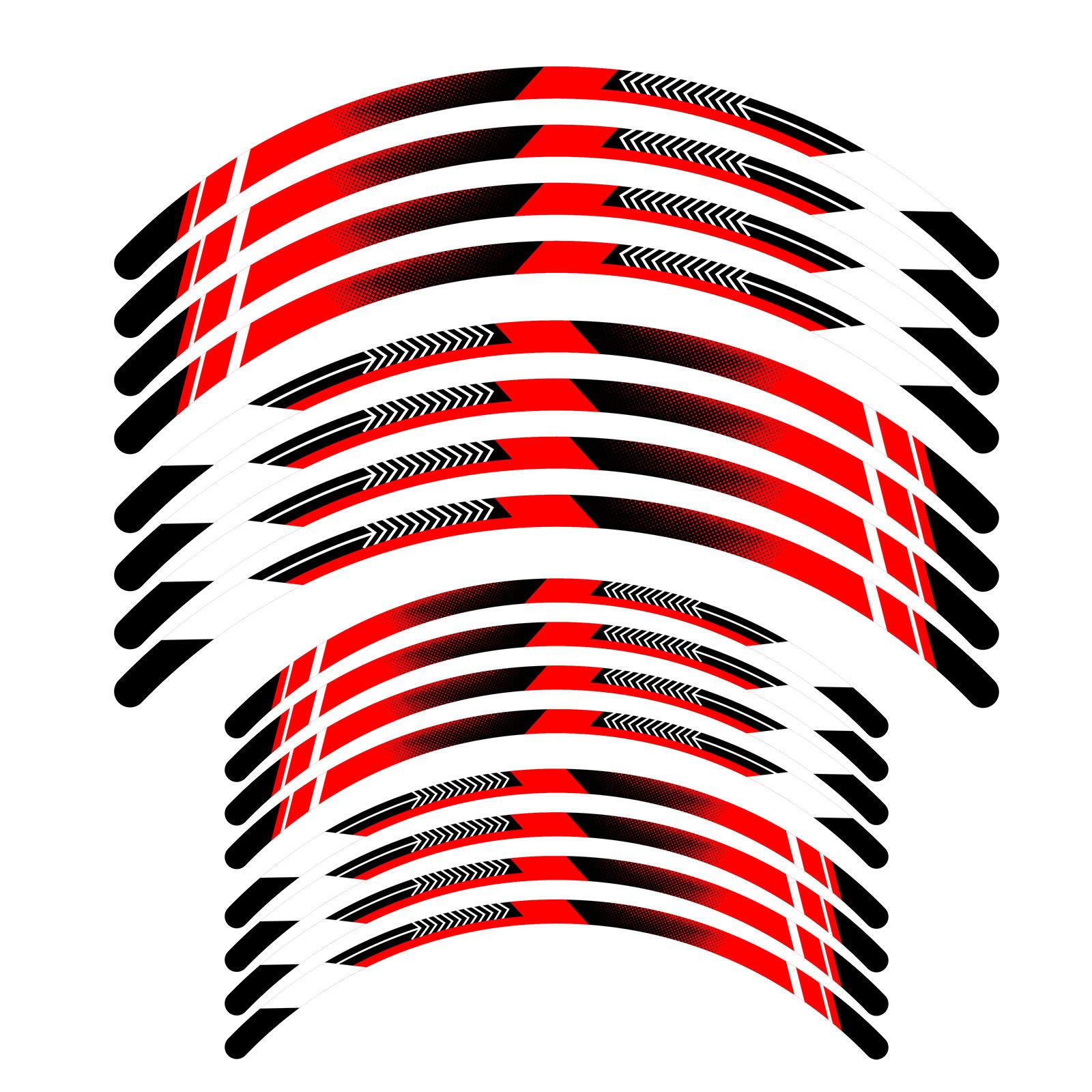 KETABAO Dirt Bike Rim Tape A01 Decals Stickers Protector 21 19 inch Compatible with CR125 R CR250 CR250R CR500 (Red)