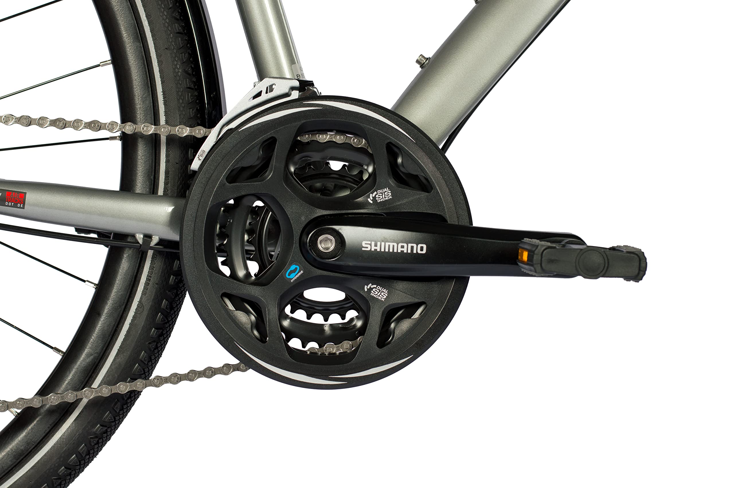 Airtracks Damen Trekking Fahrrad 28 Zoll Trekkingrad TR.2845L Shimano Alivio 24 Gang RD-M3100 SGS - Silber Matt Rahmenhöhen 48cm 52cm - Modelljahr 2026