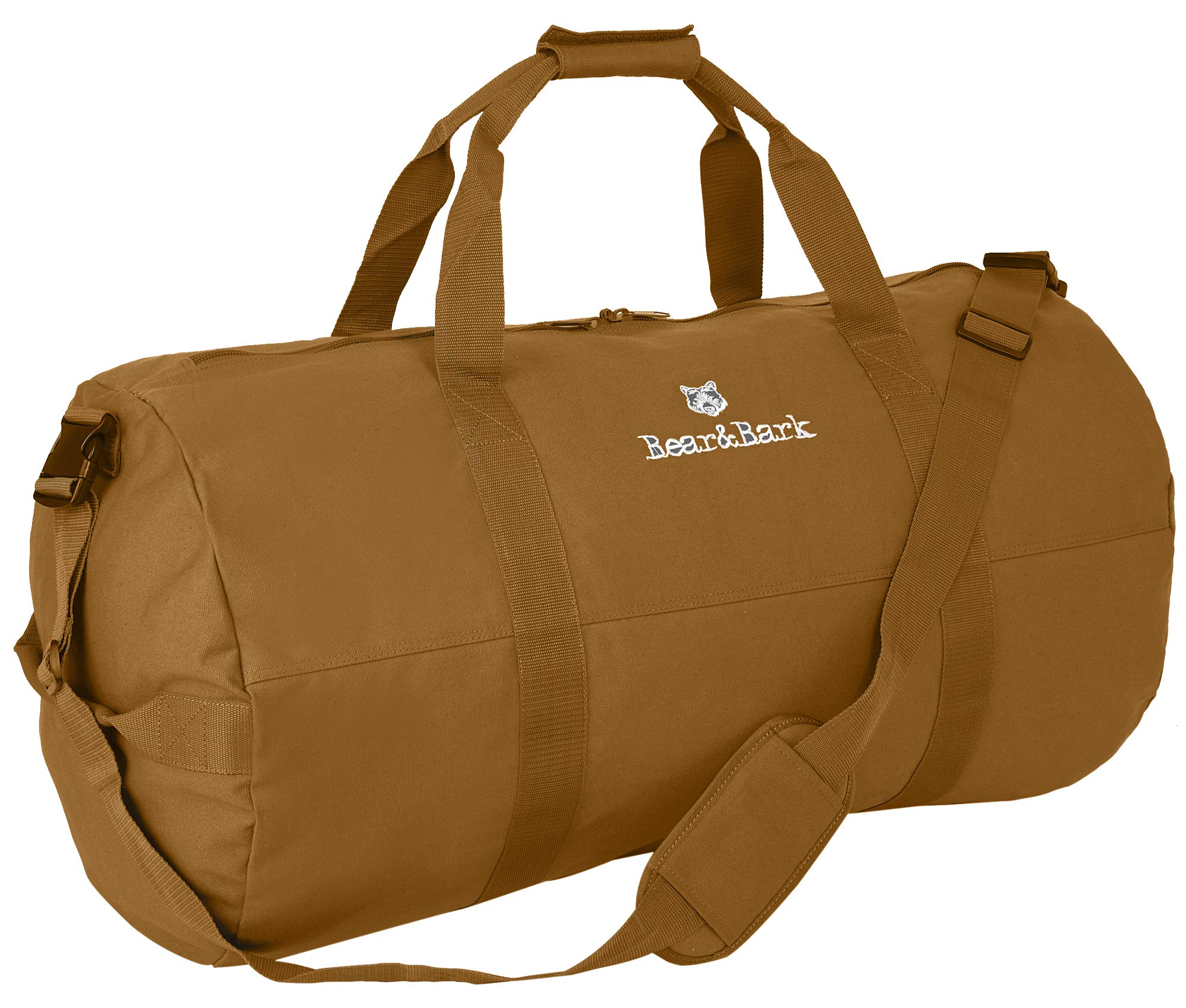 Very Large Duffle Bag - Desert Brown 38”x20” - 195.6L - Canvas Military and Army Cargo Style Duffel Tote for Men and Women- College Student, Gym, Backpacking, Travel Luggage and Storage Shoulder Bag