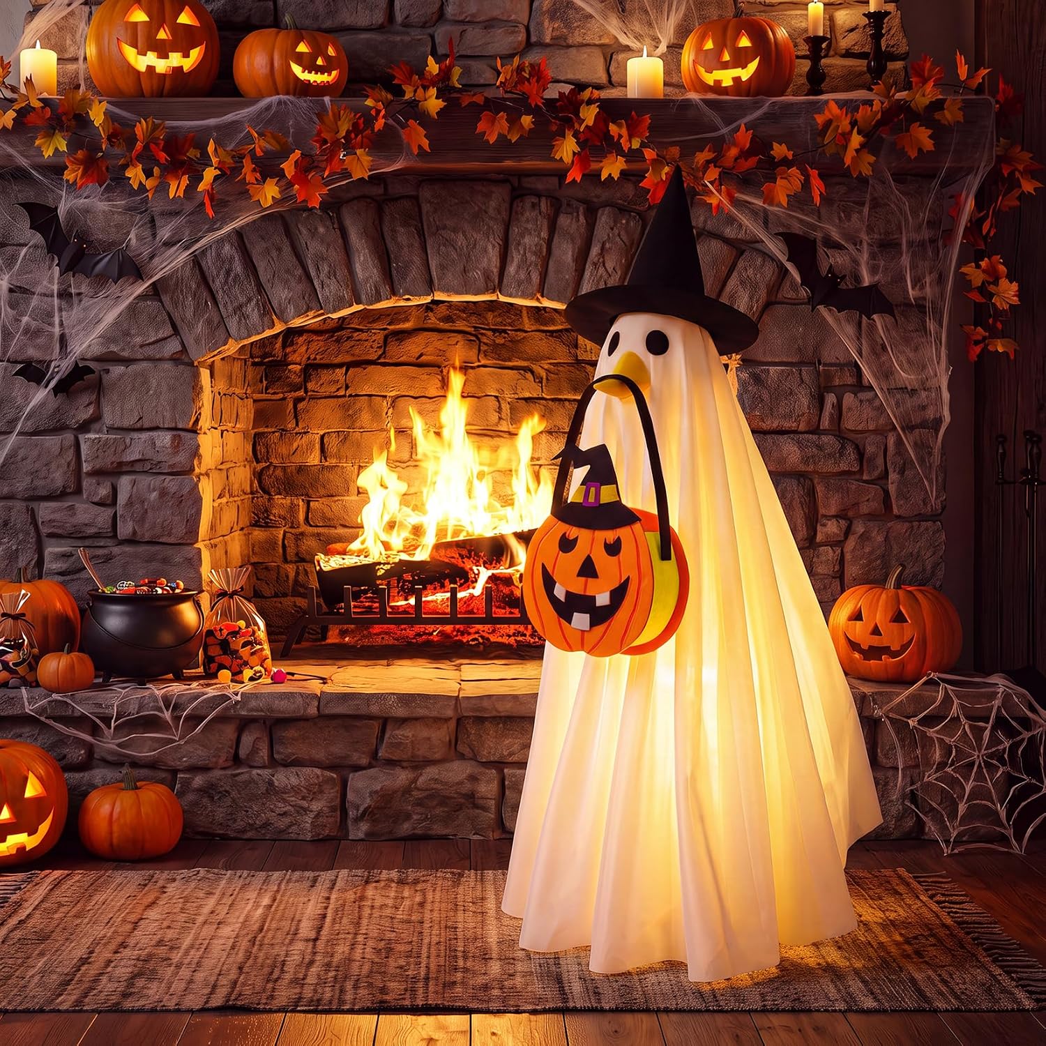 Halloween Lighted Porch Goose Outfit Fits 23 Inch Statue Outdoor Decor