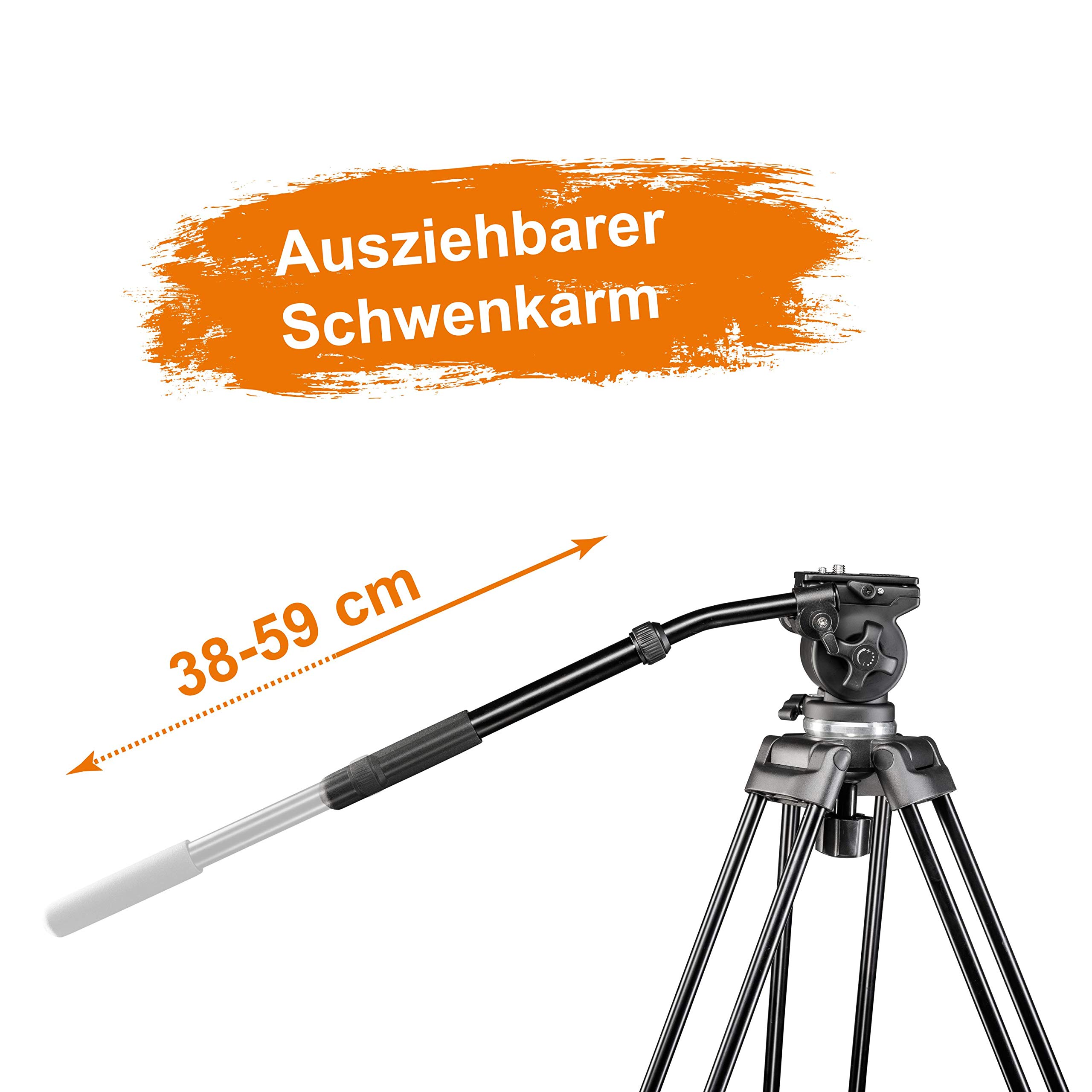 Walimex Pro EI-717 - Treppiede video-professionale, 133 cm
