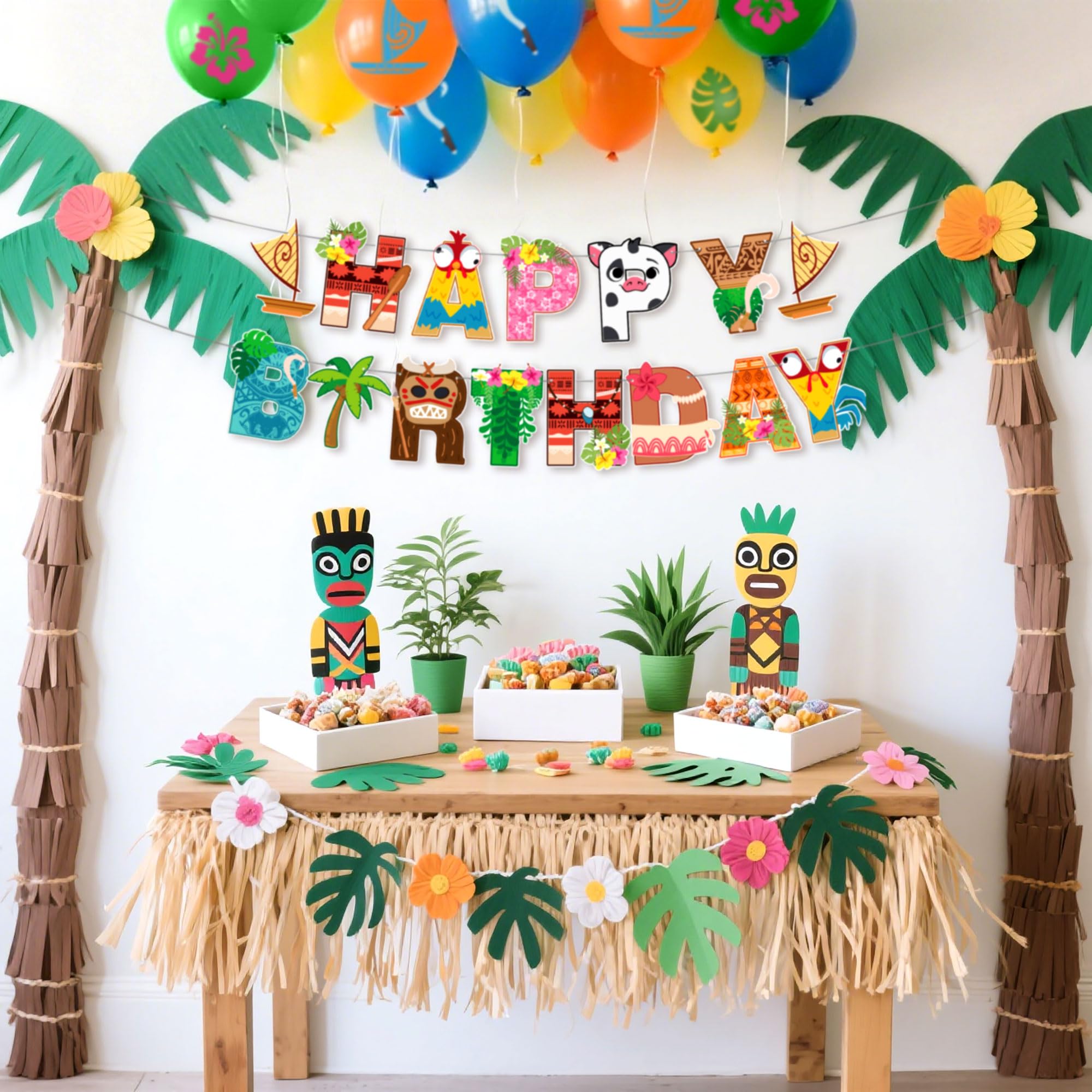 1 ensemble (bannière joyeux anniversaire 8 petites décorations