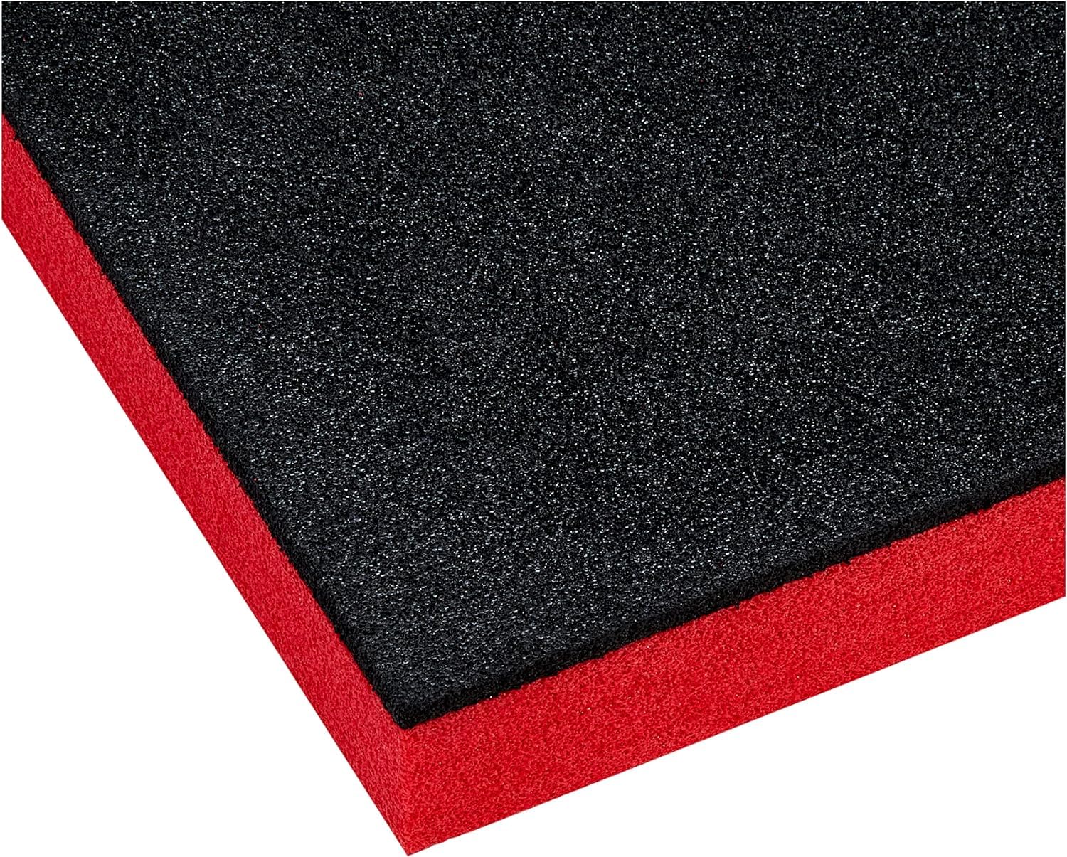 VIGOR V4632 Inserto de espuma blanda, Inserto de espuma blanda vacío, sin recorte, tamaño L, Todo está en su sitio - la organización óptima para sus herramientas
